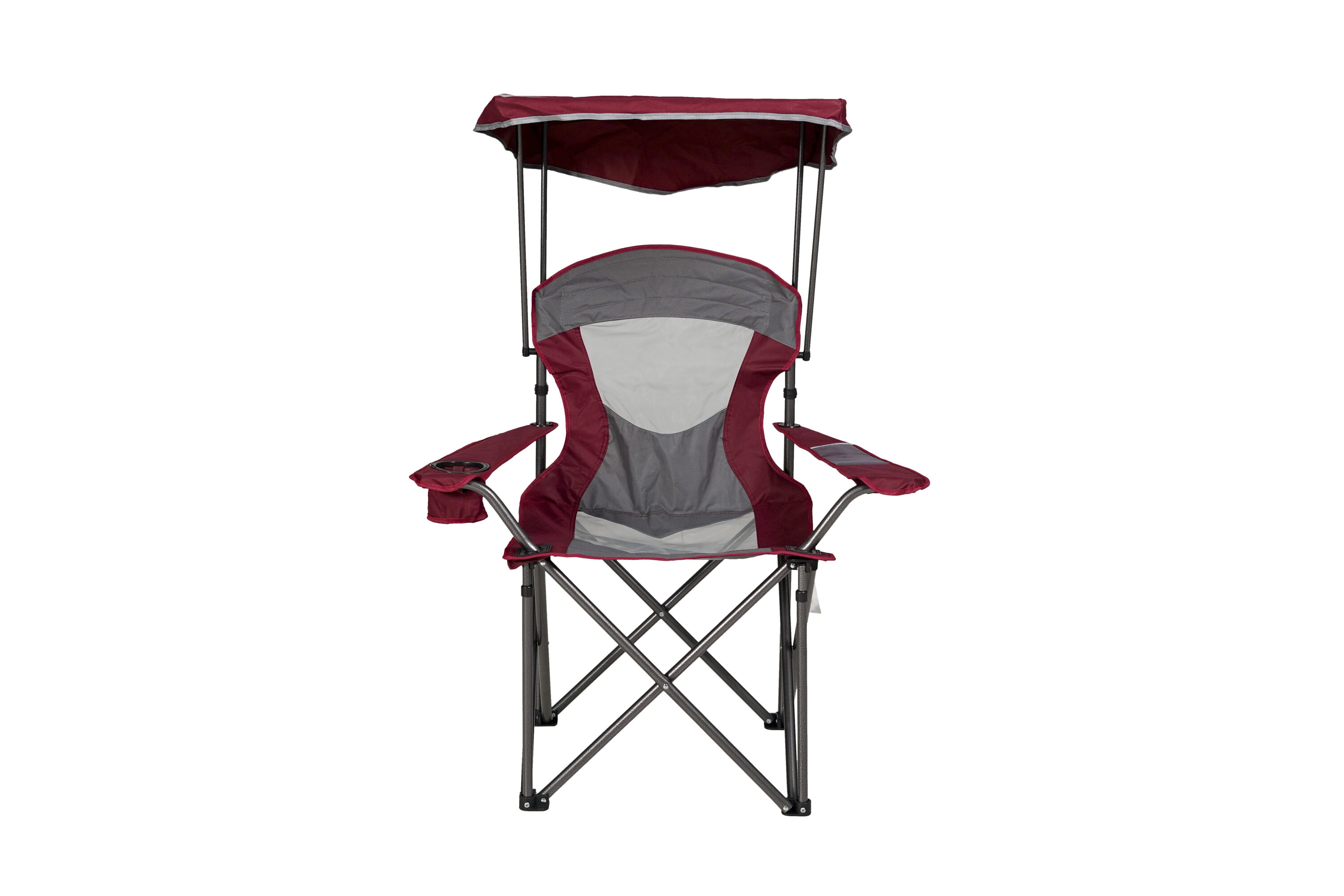 Style Selections Polyester Red and Gray Folding Camping Chair (Carrying  Strap/Handle Included) in the Beach & Camping Chairs department at