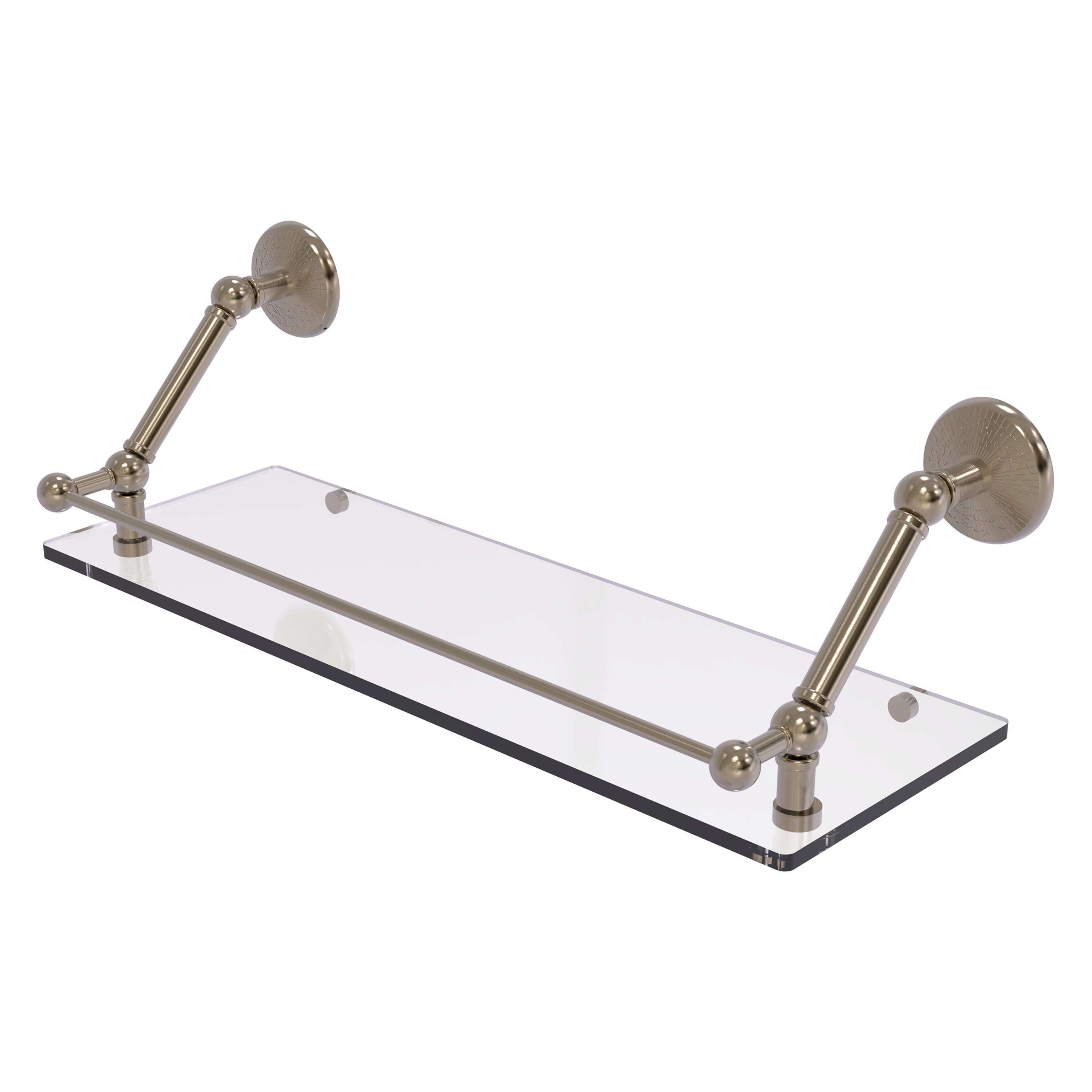 Allied Brass PMC-1-24-GAL-PEW Prestige Monte Carlo Antique Pewter Wall mount Bathroom Shelf ( 24-in x 8-in x 8-in )