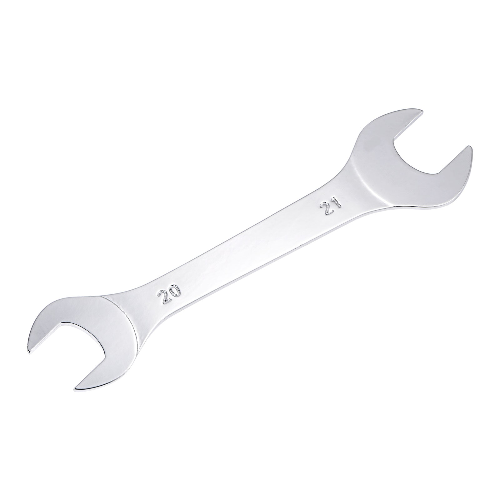 Unique Bargains Thin Open End Wrench 20mm x 21mm Metric Mirror-Chrome Plated High Carbon Steel for Household Maintenance and General Repairs #S25092300UX2275