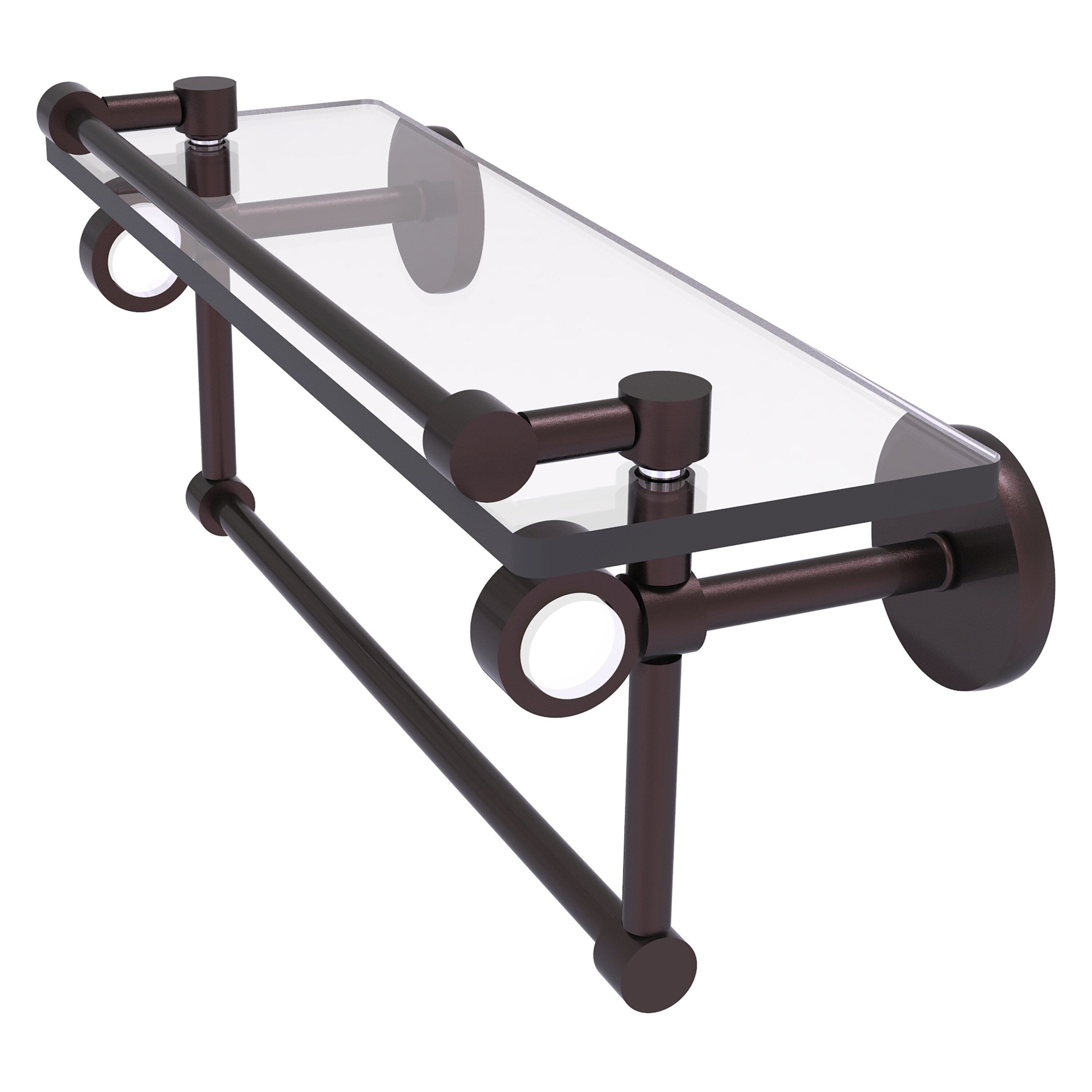 Allied Brass CV-1TB-16-GAL-ABZ Clearview Antique Bronze Wall mount Bathroom Shelf ( 16-in x 6.7-in x 5-in )