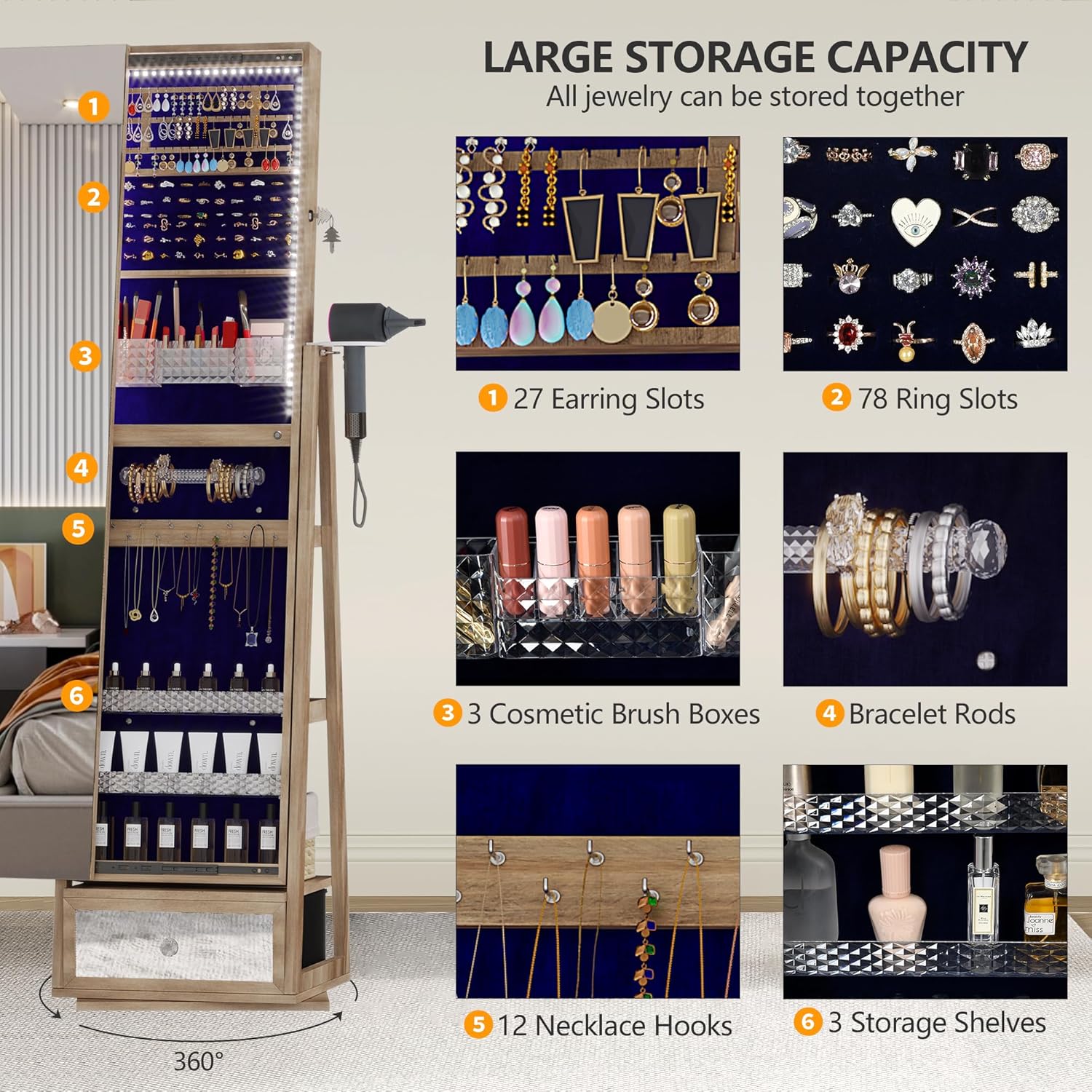 Vlsrka B0CHVS6LXC Jewelry-Armoires - View #2