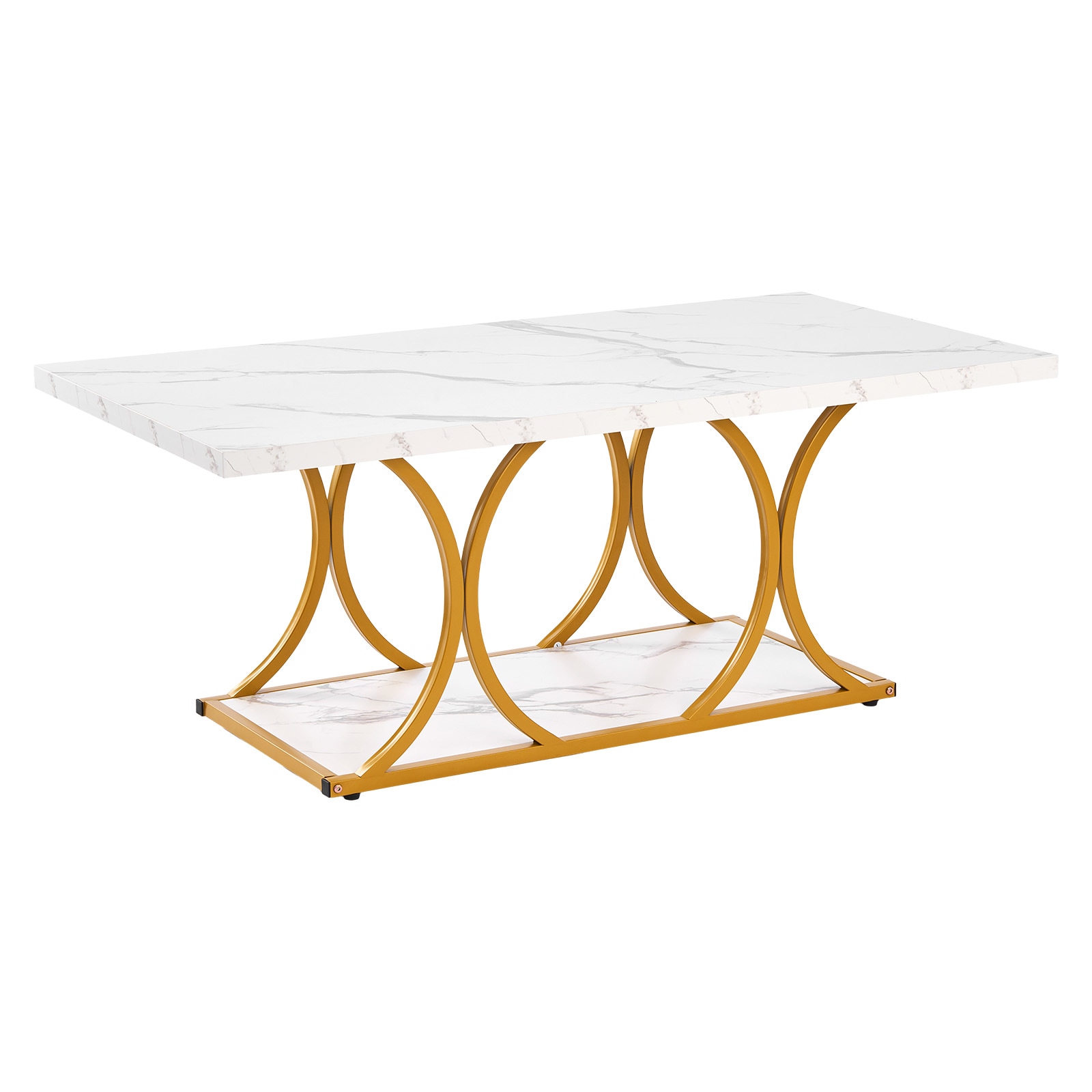 Curated visual reference: Picture Idea: Vevor Coffee Table Modern Faux Marble Coffee Table Large 2