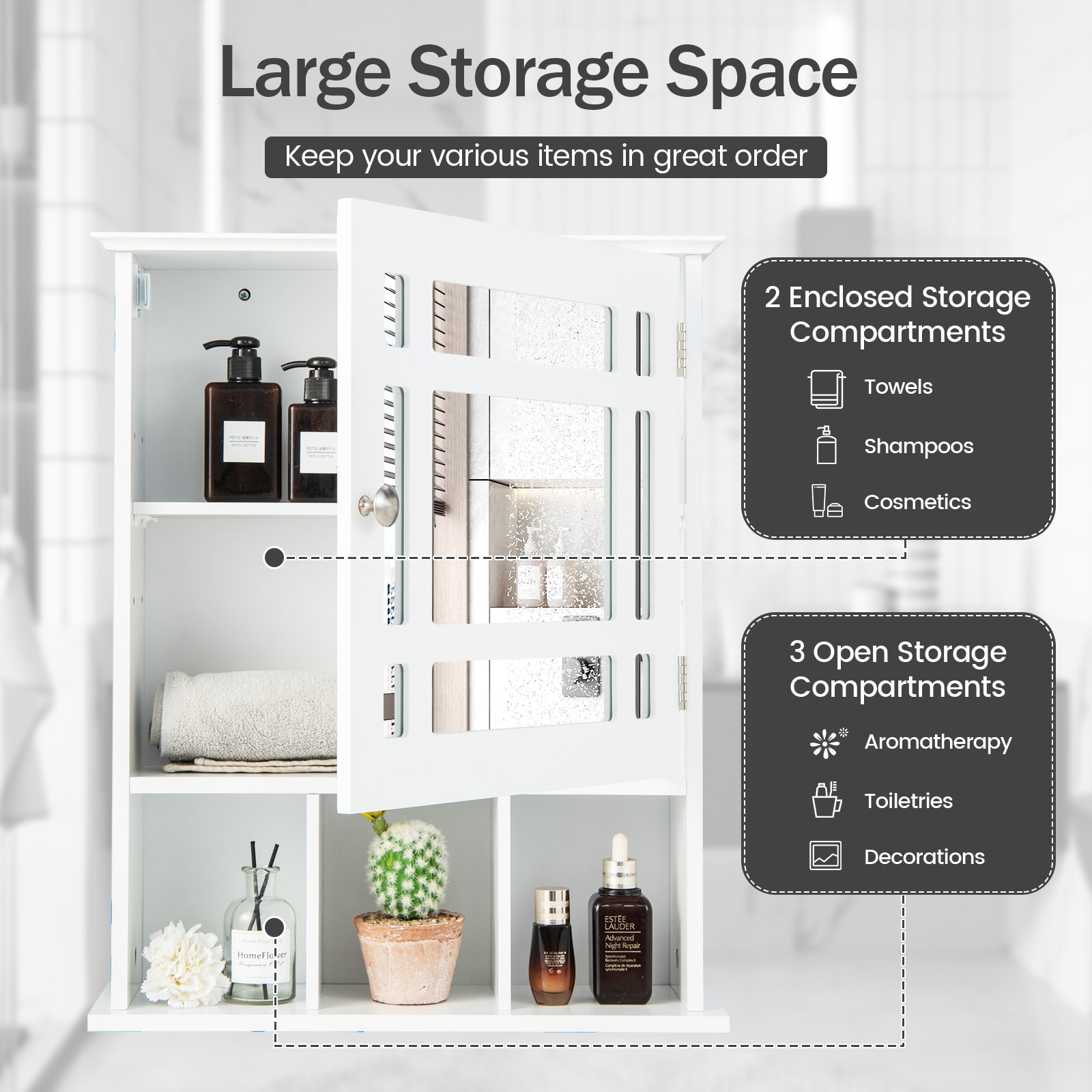 Forclover HYFE-10131WH Bathroom-Medicine-Cabinets - View #5