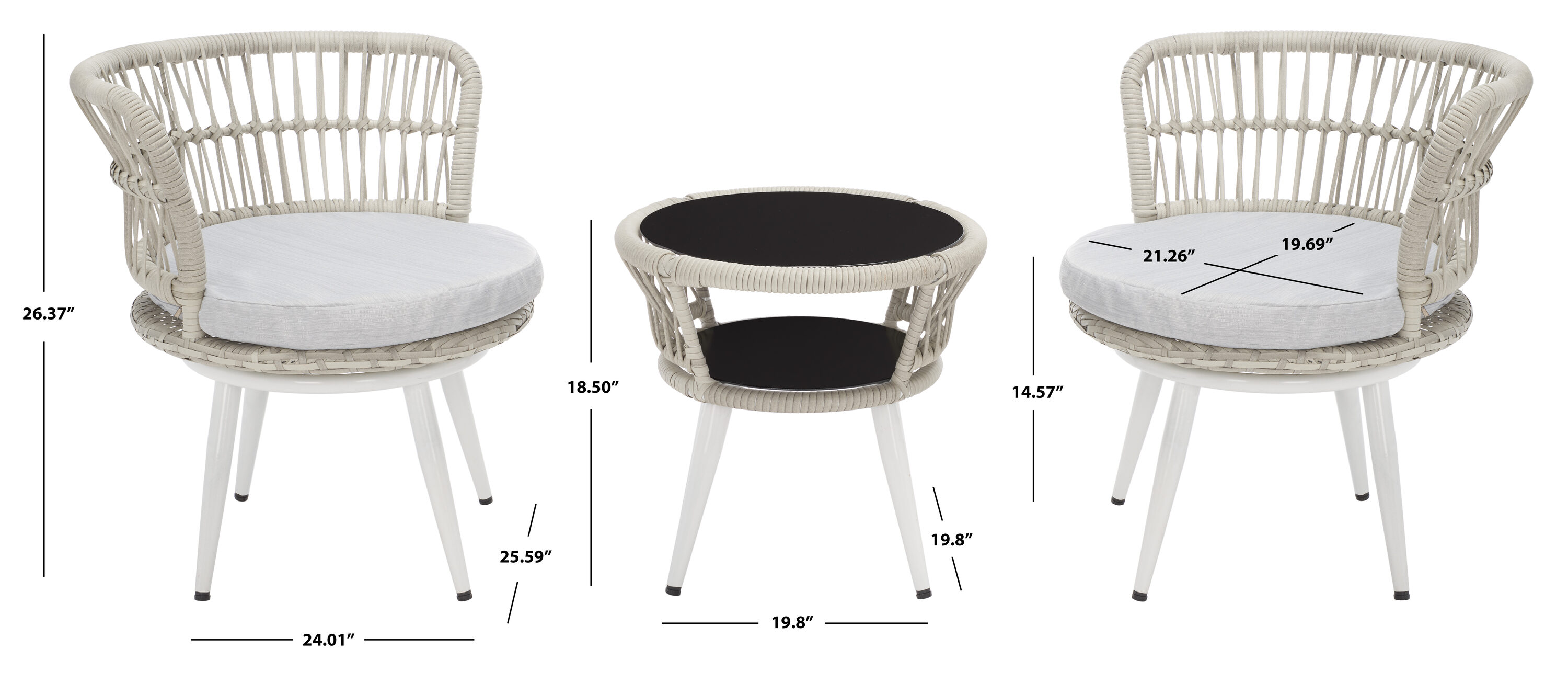 Safavieh PAT9032B Patio-Conversation-Sets - View #9