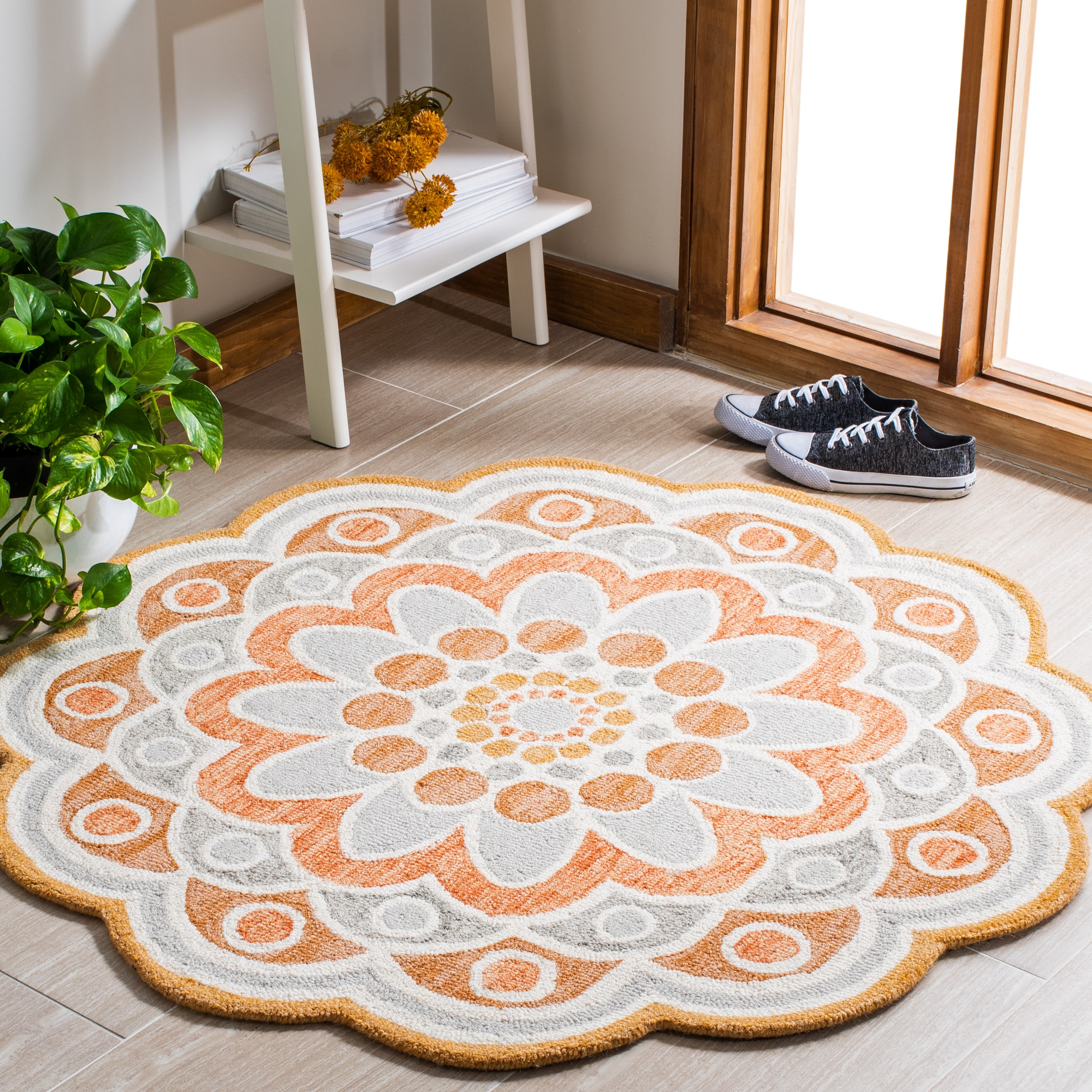 Safavieh Novelty 101C Grey Rust 3 x 3 Round Area rug in the Rugs ...