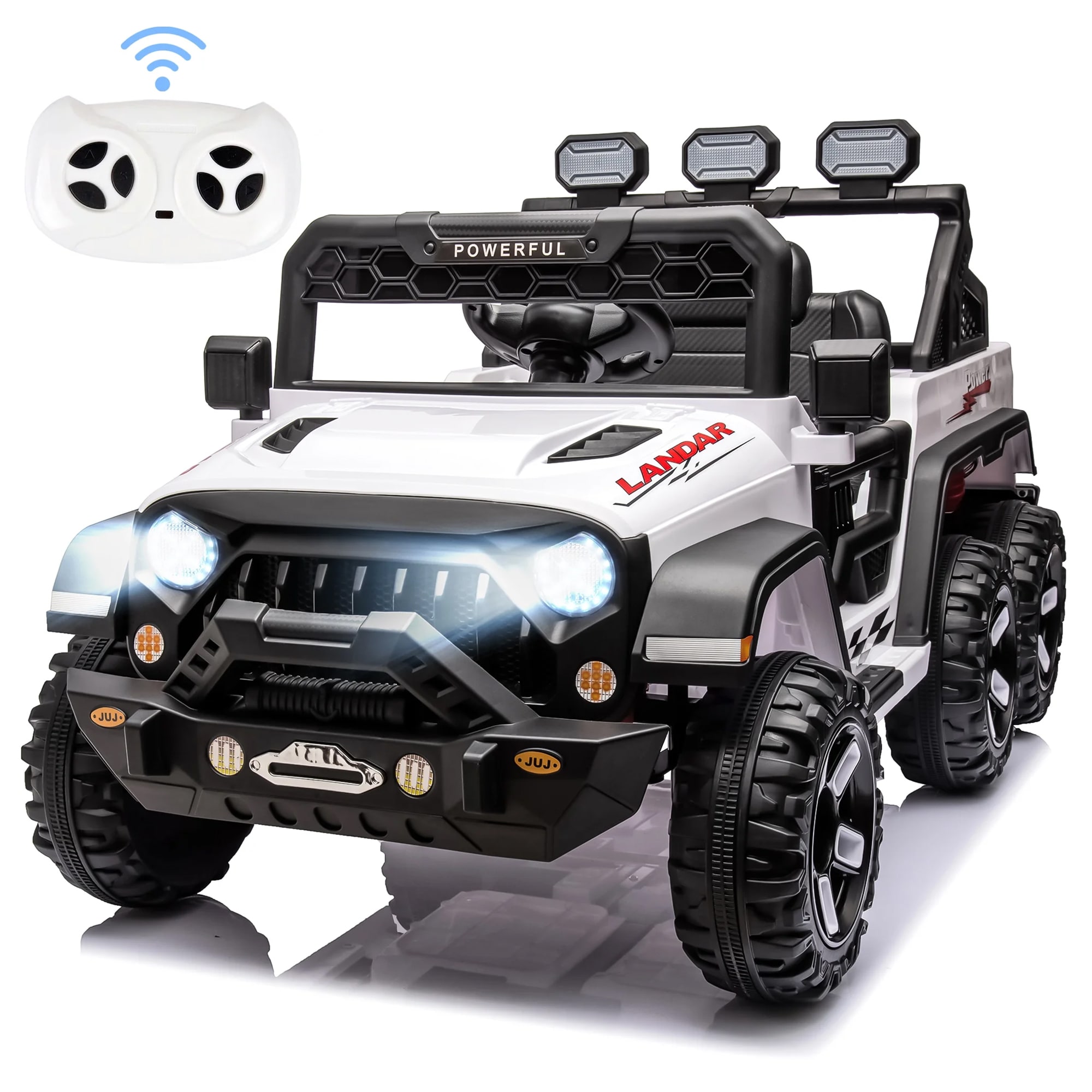 Gaierptone YYLTV5U0TML 24-volt White Kid Trax Toy Car (Battery Charger Included)