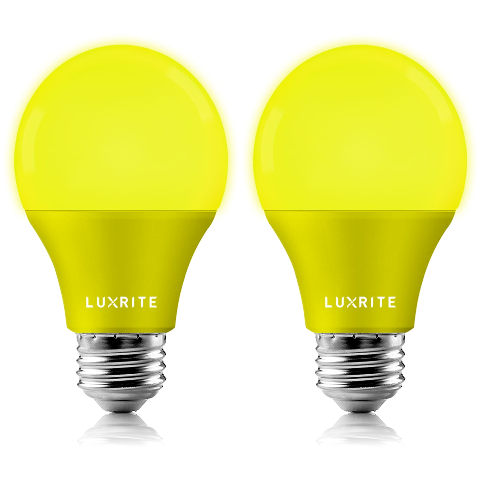 Springen Nu auteur Luxrite 60-Watt EQ A19 Yellow Medium Base (e-26) LED Light Bulb (2-Pack) in  the General Purpose LED Light Bulbs department at Lowes.com