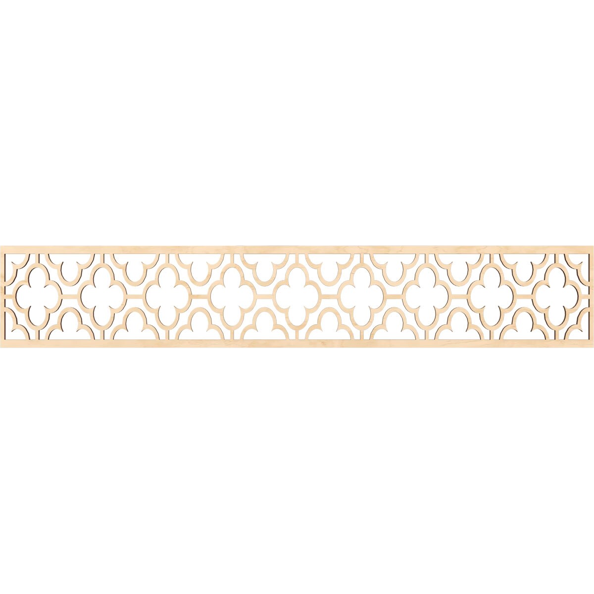 Ekena Millwork MLDA08X46CHIBI Chicago Fretwork Flat Trim 8-in x 3.89-ft Birch Brown Unfinished 2156097 Pierced Wall Panel Moulding