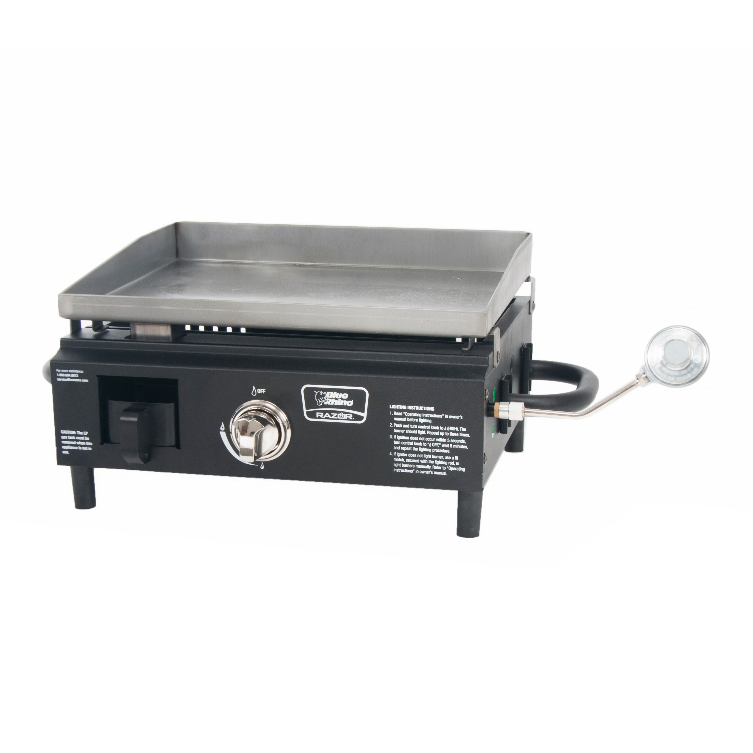 Blue Rhino Portable Razor Griddle Grill Black 284 Sq In Liquid Propane Gas Griddle Grill In The Flat Top Grills Department At Lowes Com