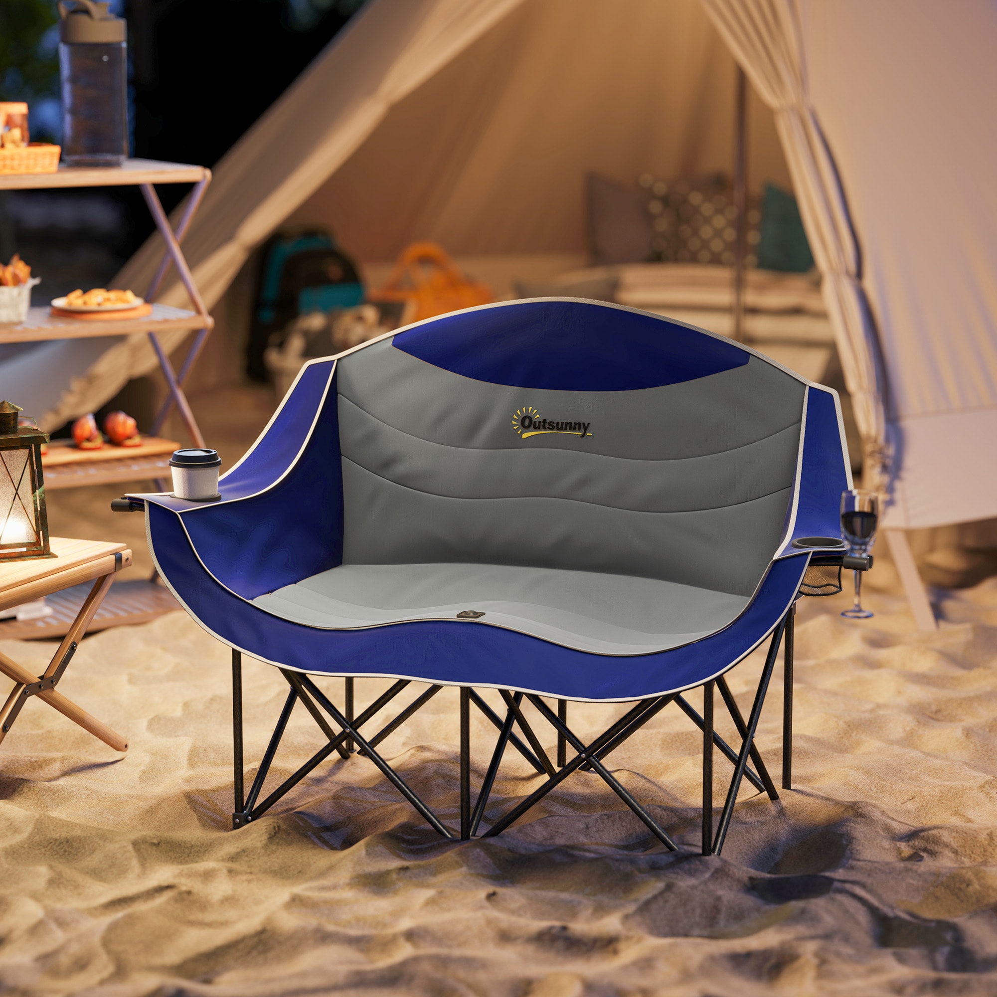 Outsunny A20-509V00BU Beach-Camping-Chairs - View #2