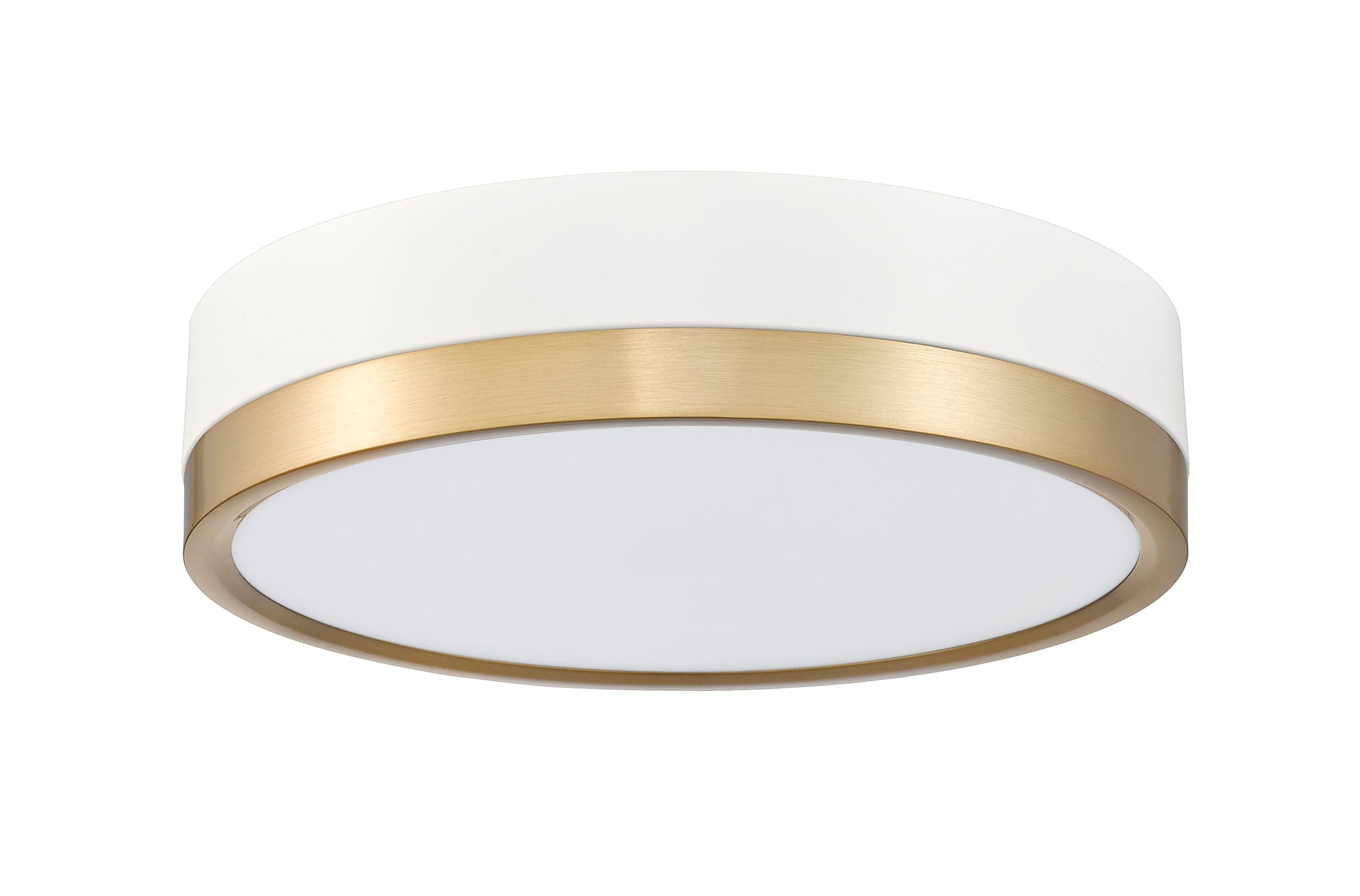 Algar 12" Modern Gold LED Flush Mount Ceiling Light with Frosted Acrylic Shade