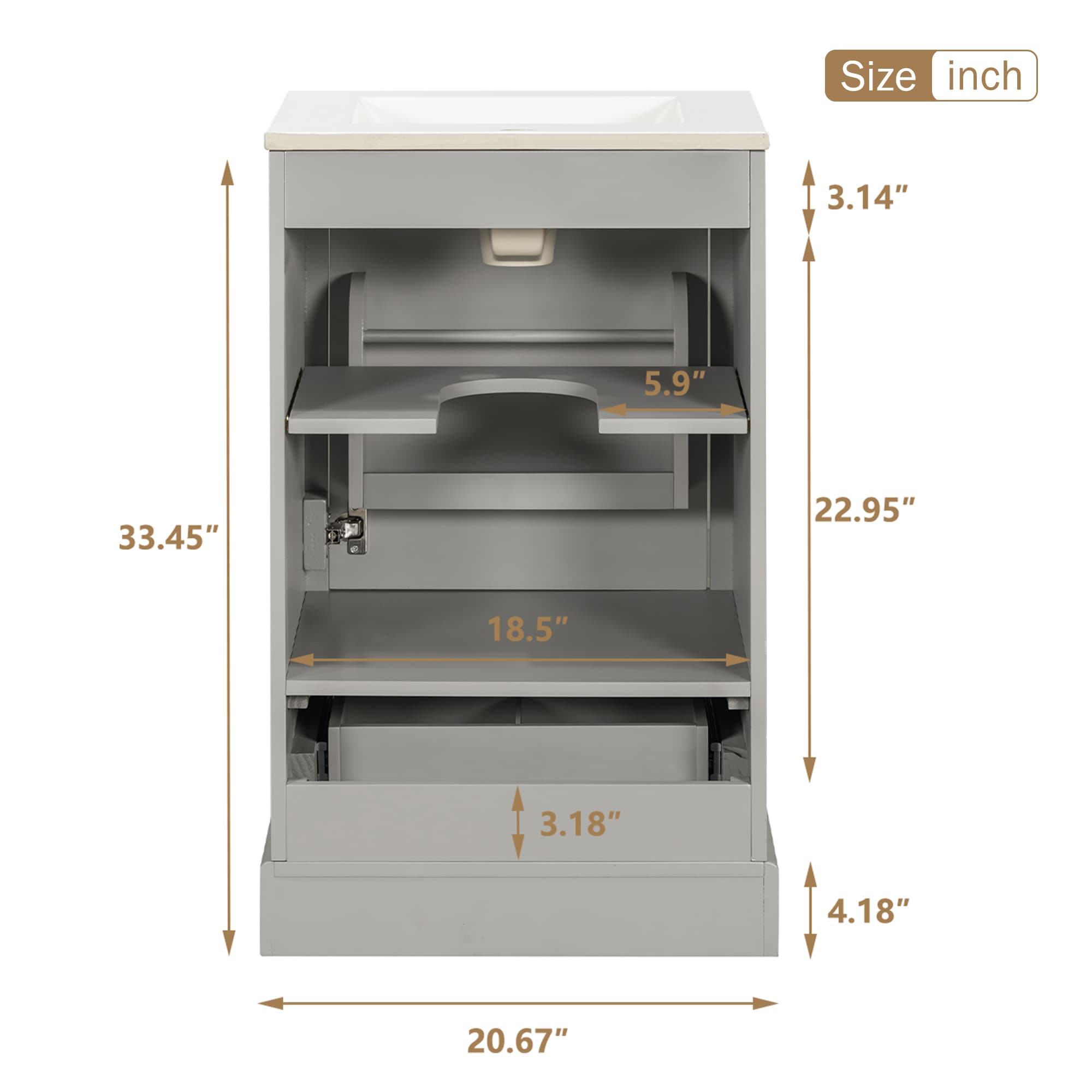BEARSOLIM DJYC-N729P299505E Bath-Vanity-Combo - View #5