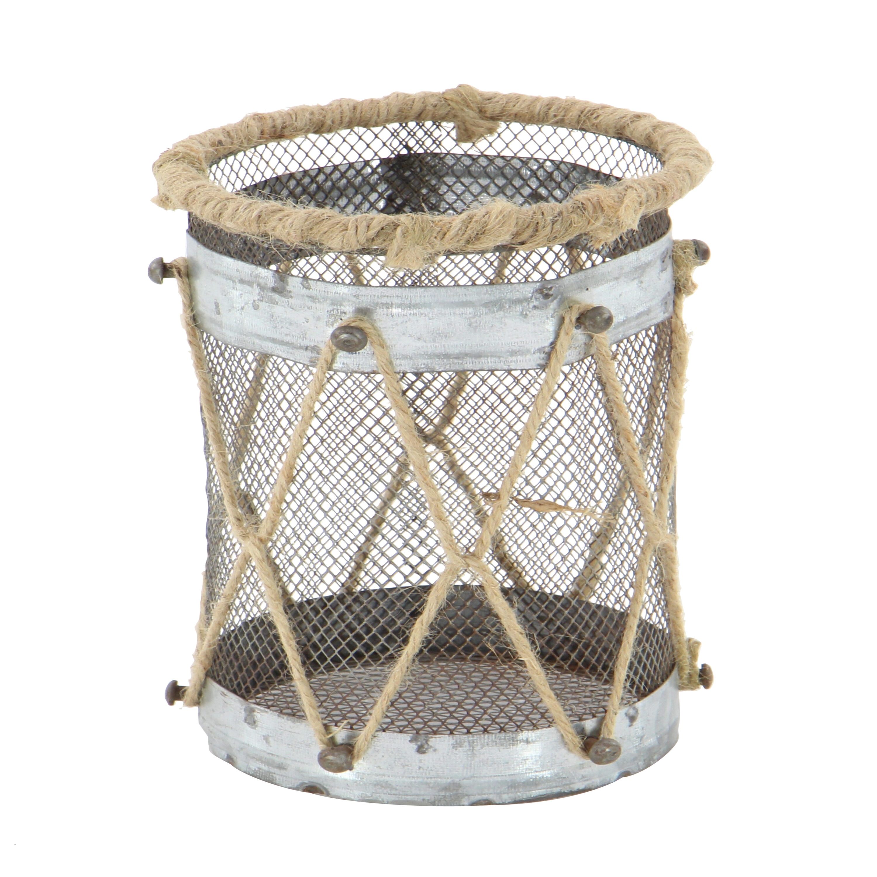 Elegant Silver Metal Hanging Hurricane Candle Lantern Trio