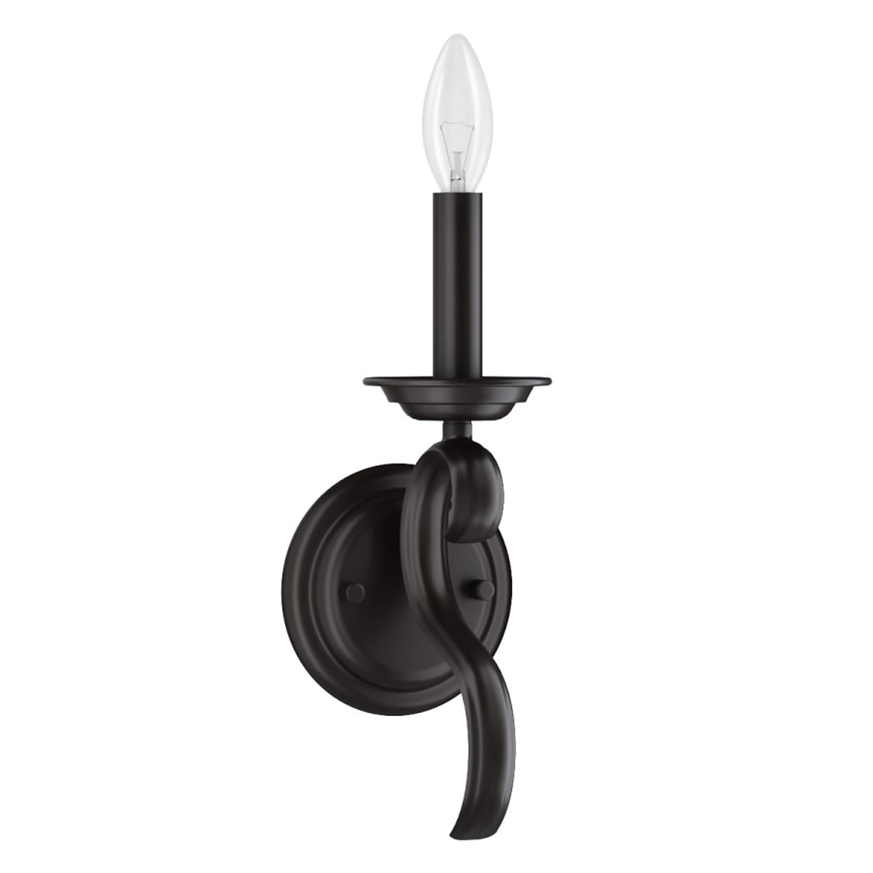 Signature Hardware 440744 Birkdale 5-in W 1-Light Brushed Bronze Modern/Contemporary Incandescent Wall Sconce
