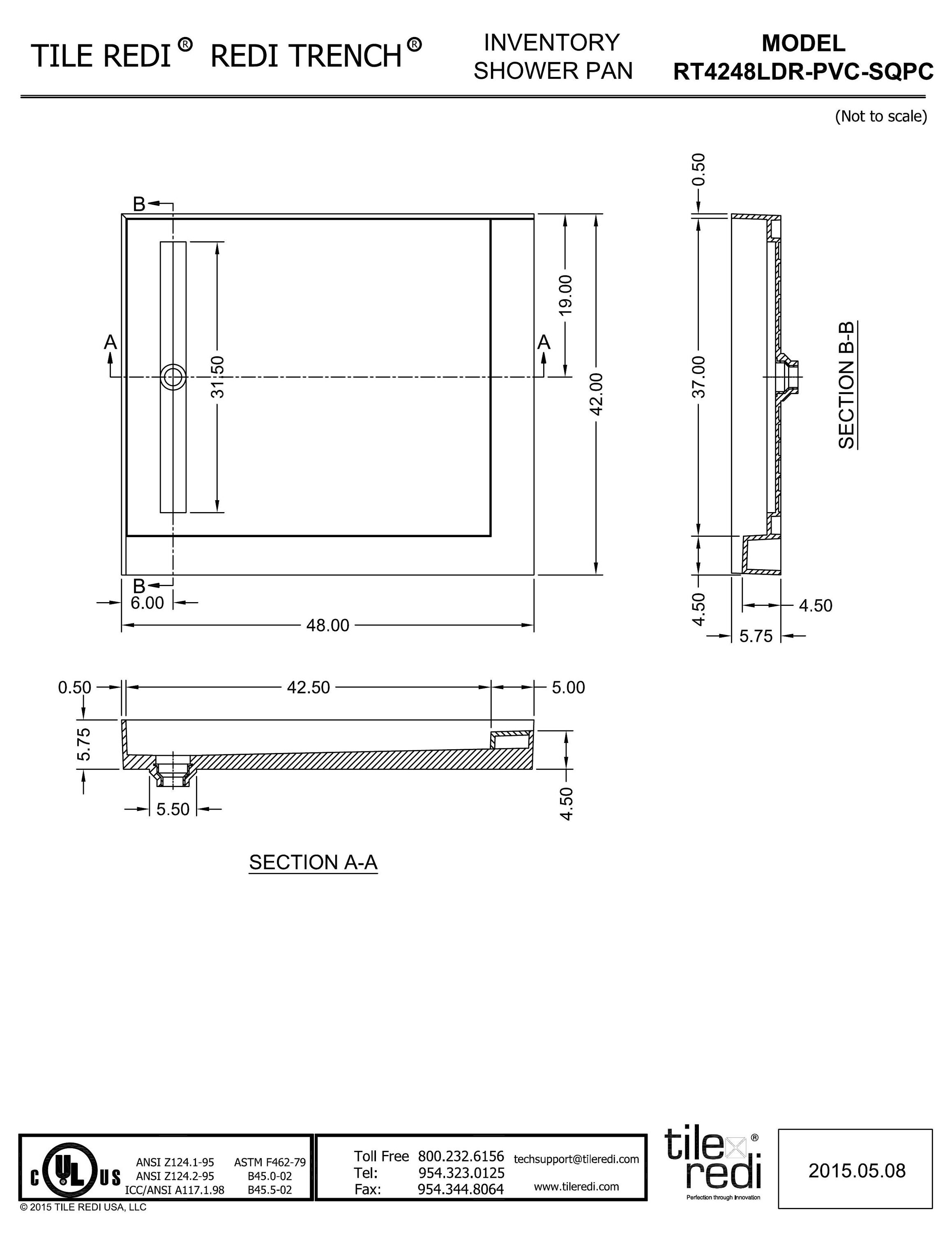 Tile Redi RT4248LDR-PVC-SQPC Shower-Floors - View #9