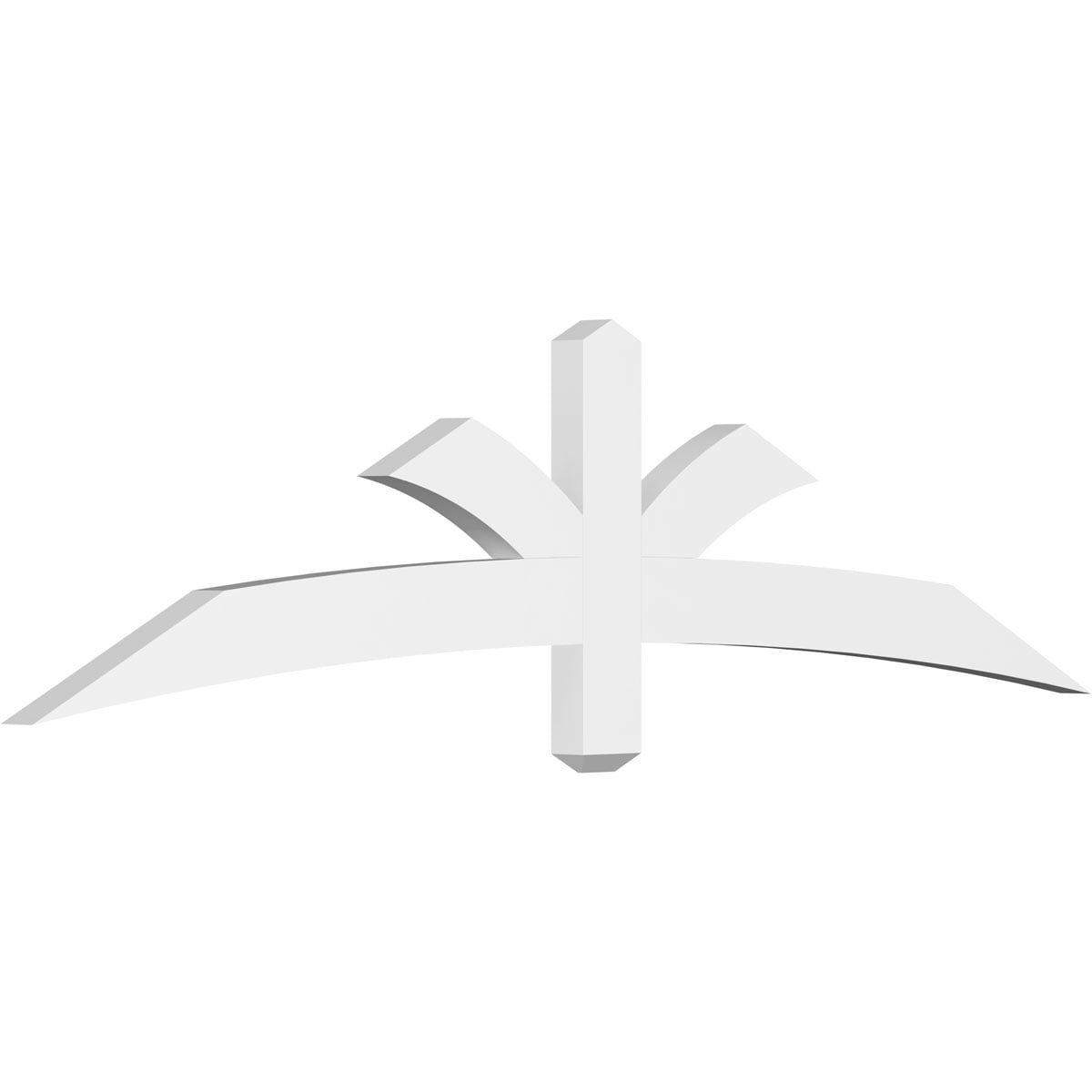 Ekena Millwork GBP072X18X0204DAV00 Davenport White PVC Gable bracket