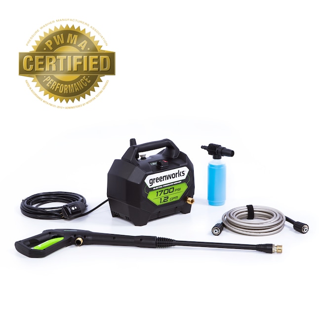 Greenworks 1700 PSI 1.2-Gallons Cold Water Electric in the Pressure Washers  department at