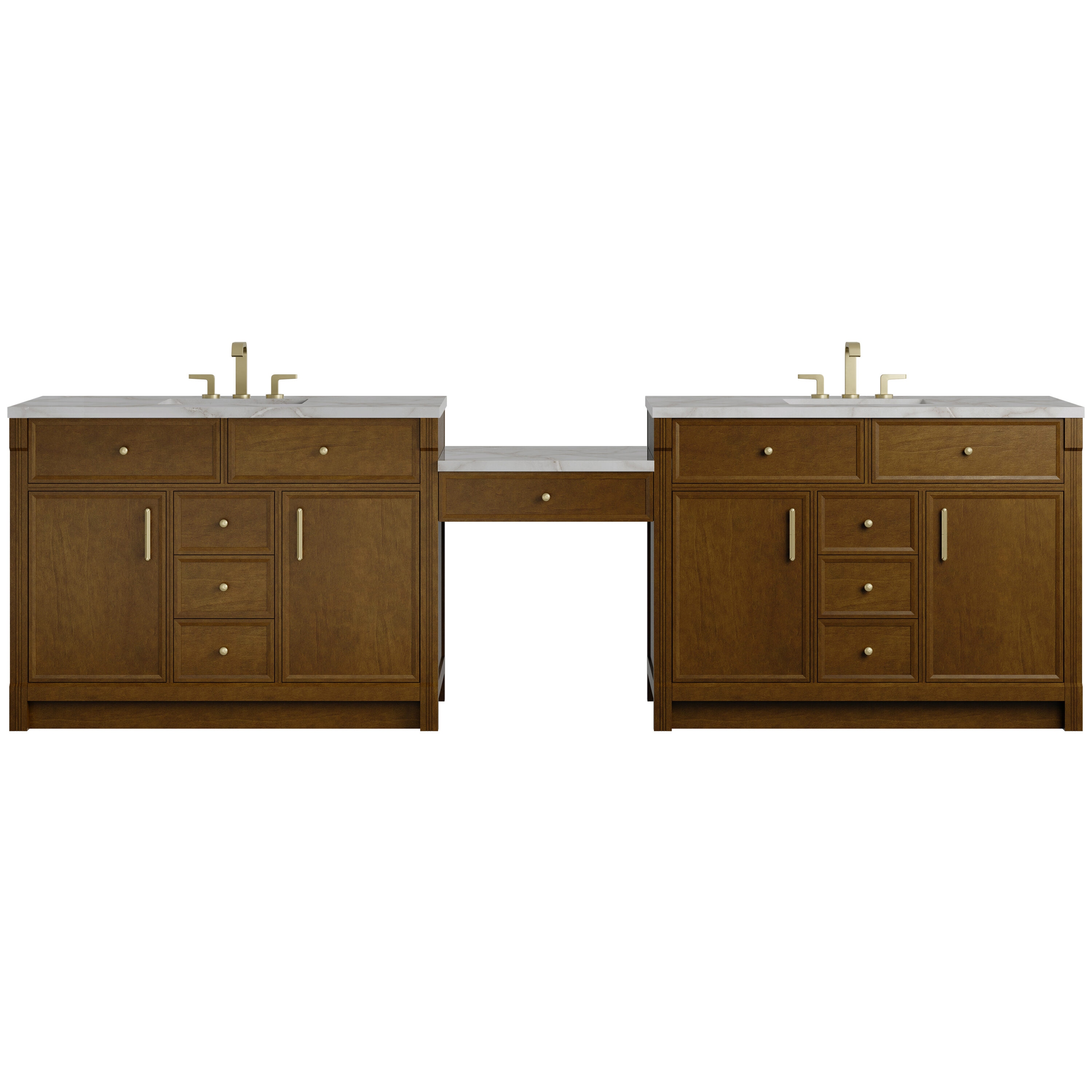 James Martin Vanities Bellshire 21-in Undermount Double Sink Bathroom Vanity with Quartz Top