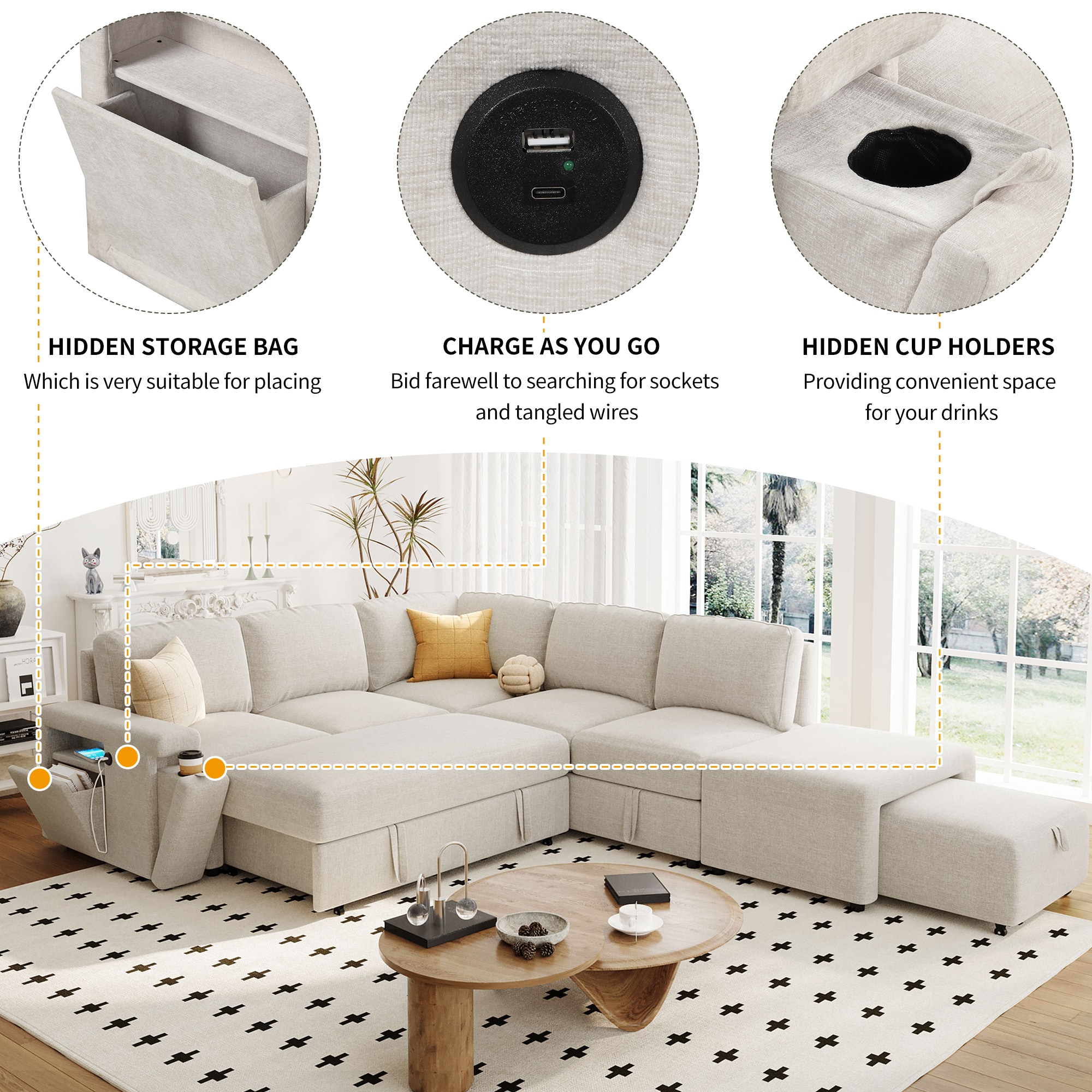JIMSMAISON JMUSSO54BEG Sofas-Loveseats - View #11
