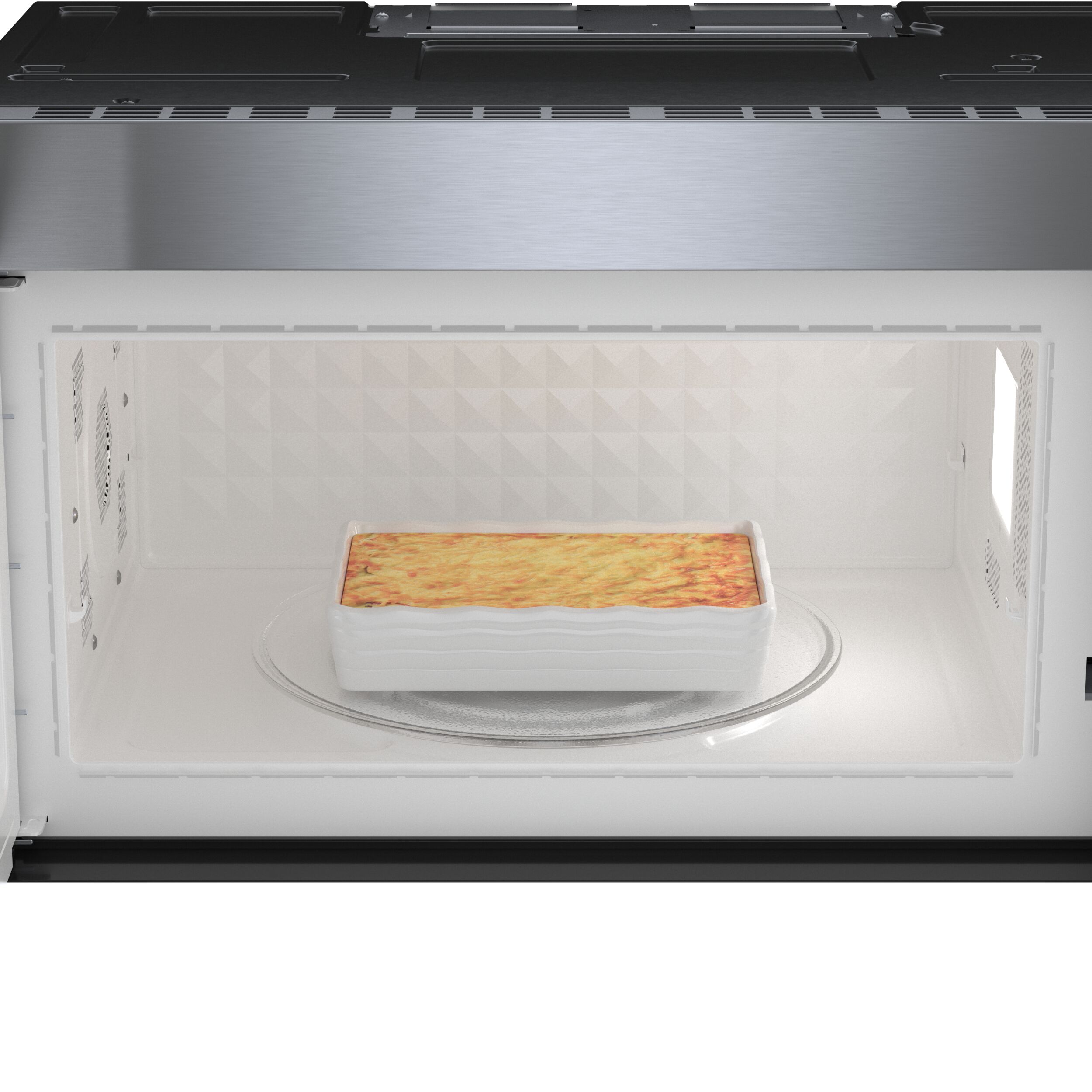 Bosch HMB5051 24 Inch Built-In Microwave Oven with Automatic Sensor, Keep  Warm, ClearTouch®, Recessed Glass Turntable, Popcorn Program, 2.1 cu. ft.  Capacity, 1200 Cooking Watts, 10 Power Levels and Timer: Stainless Steel