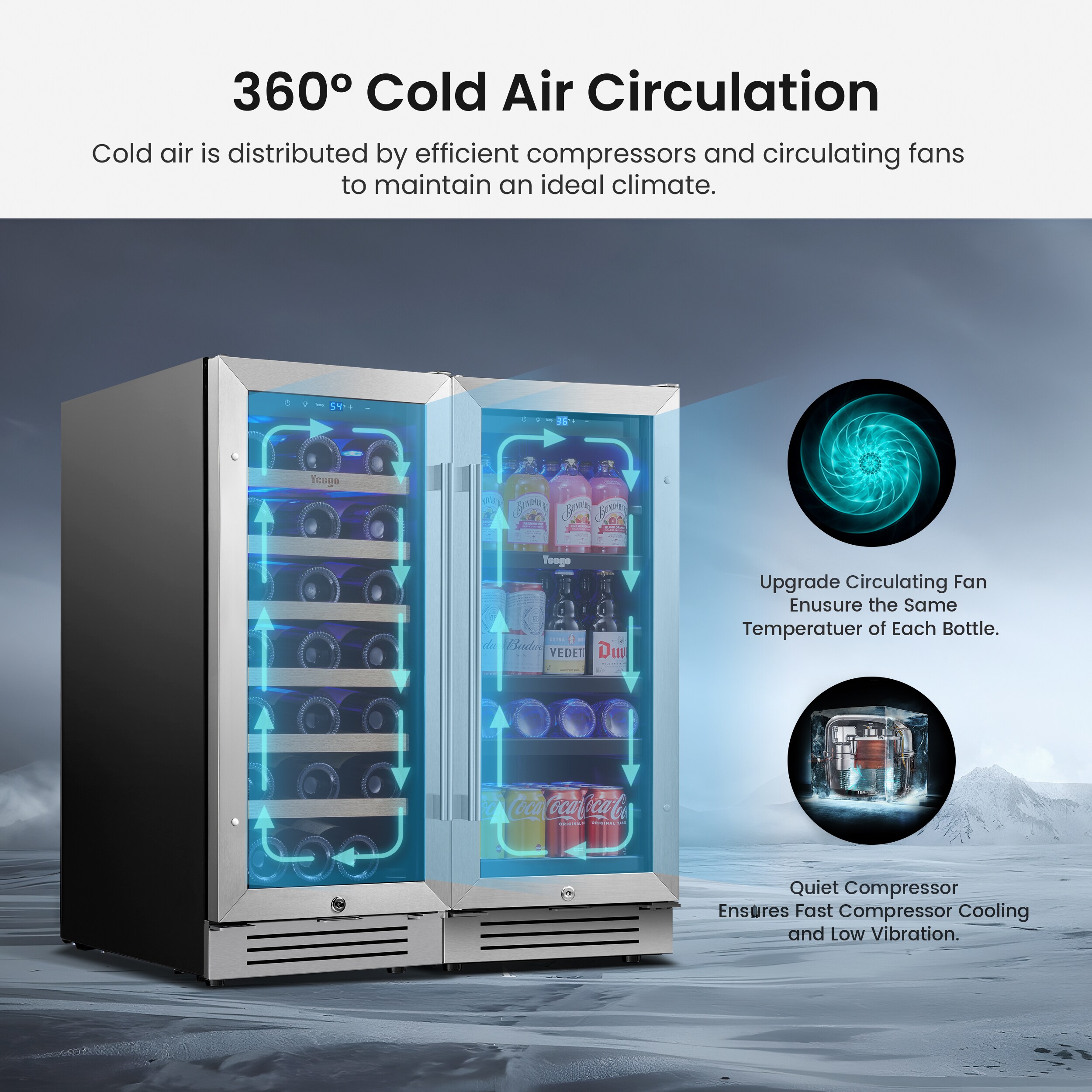 Yeego YEG-BS15WS15-LS Beverage-Dispensers - View #3