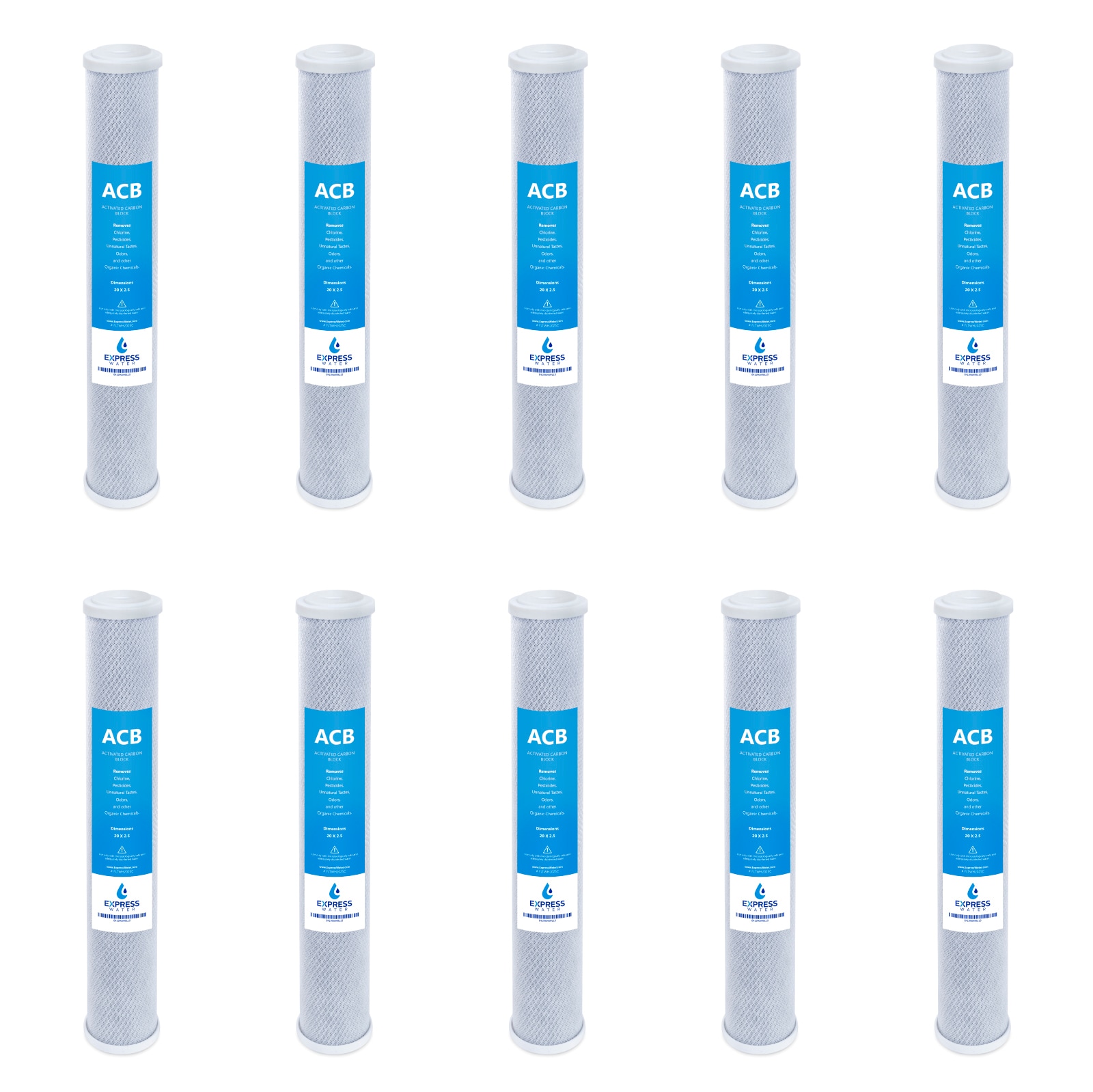 Express Water FLTWH2025C10 1-year limited Ion exchange Under sink Replacement Filter 4 -Pack