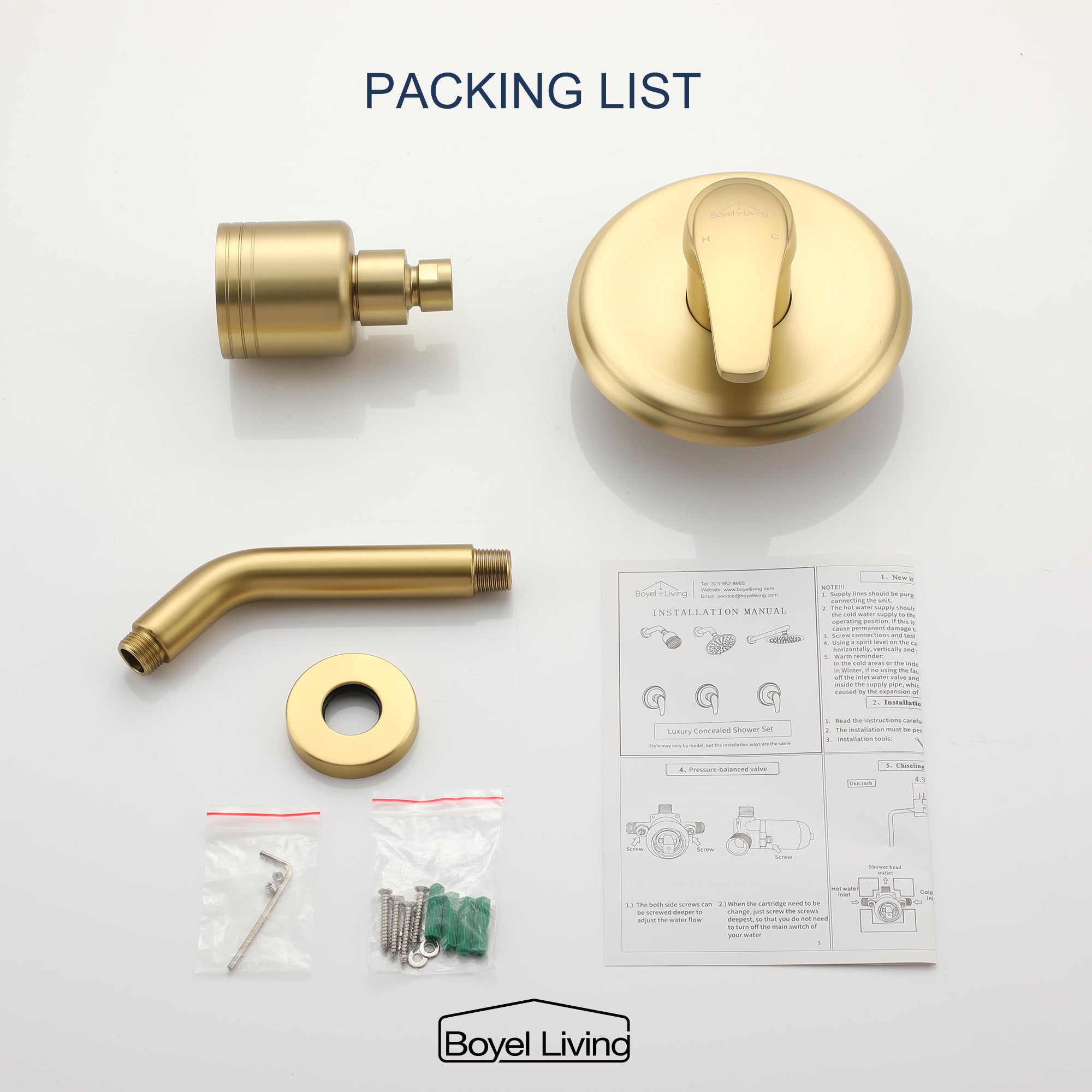 Boyel Living SMD-88010BG Showerhead-Bar-Panels - View #3