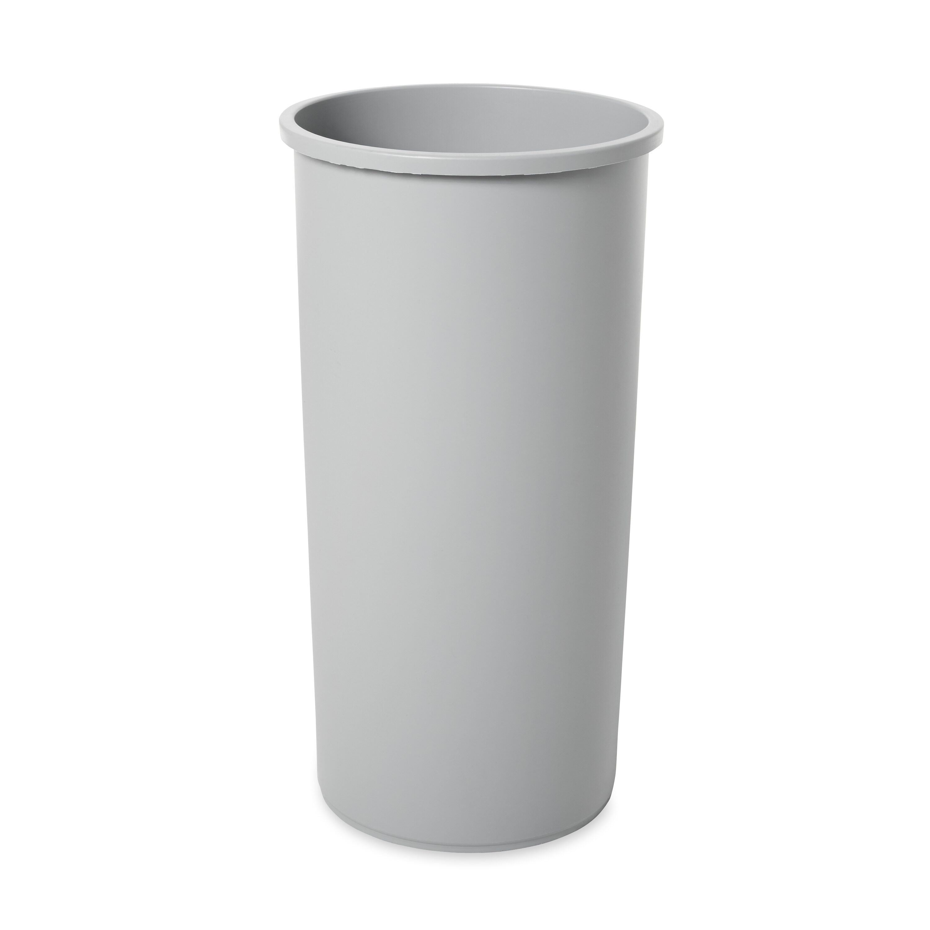 Rubbermaid Commercial Products FG354600GRAY Untouchable 22 Gallon Gray Plastic Indoor/Outdoor Kitchen Lidless Trash Can