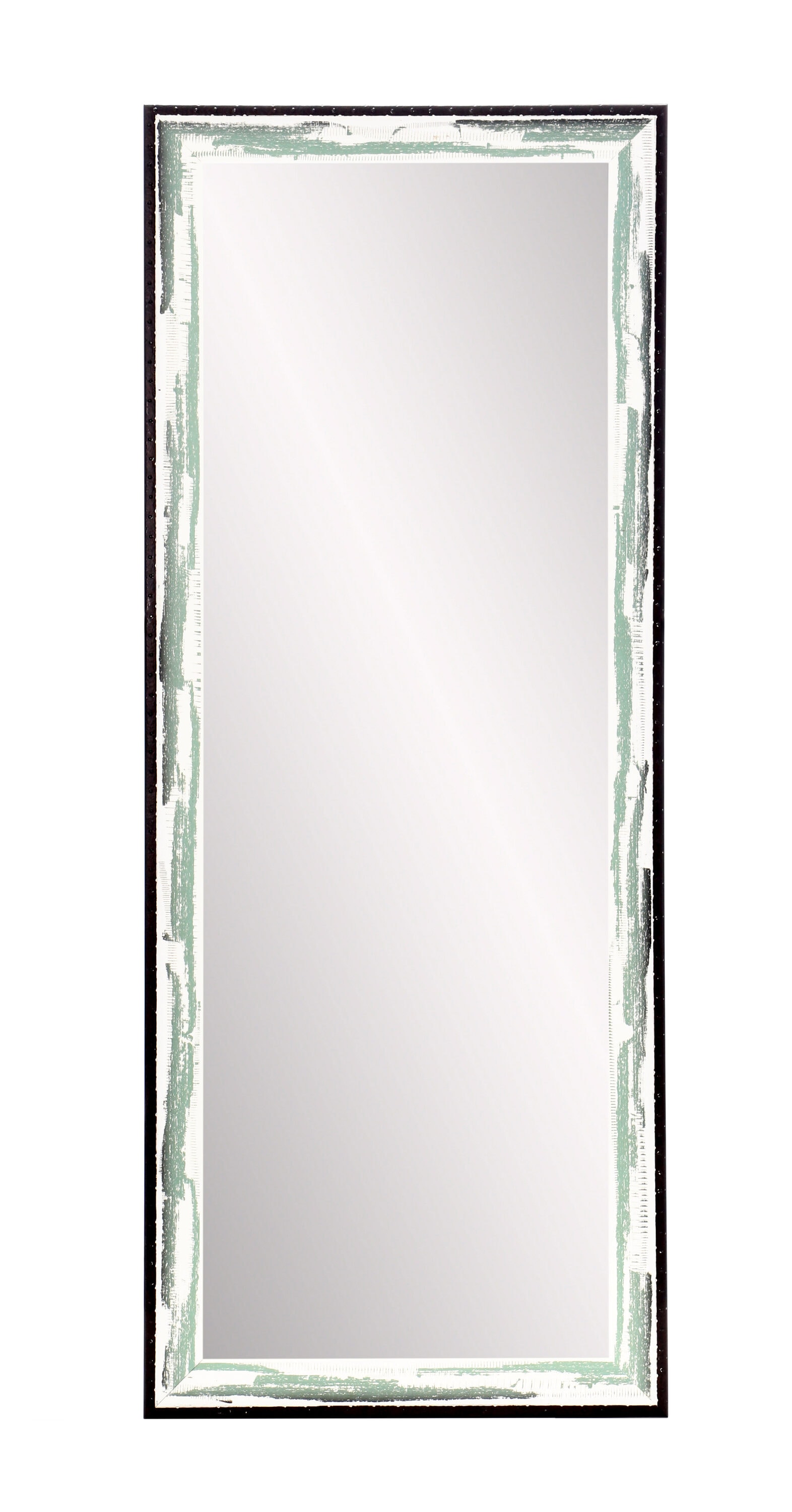 BrandtWorks BM083T 32-Inches W x 71.0-Inches H Rectangle Dark Brown/Green/White Framed Full Length Wall Mirror