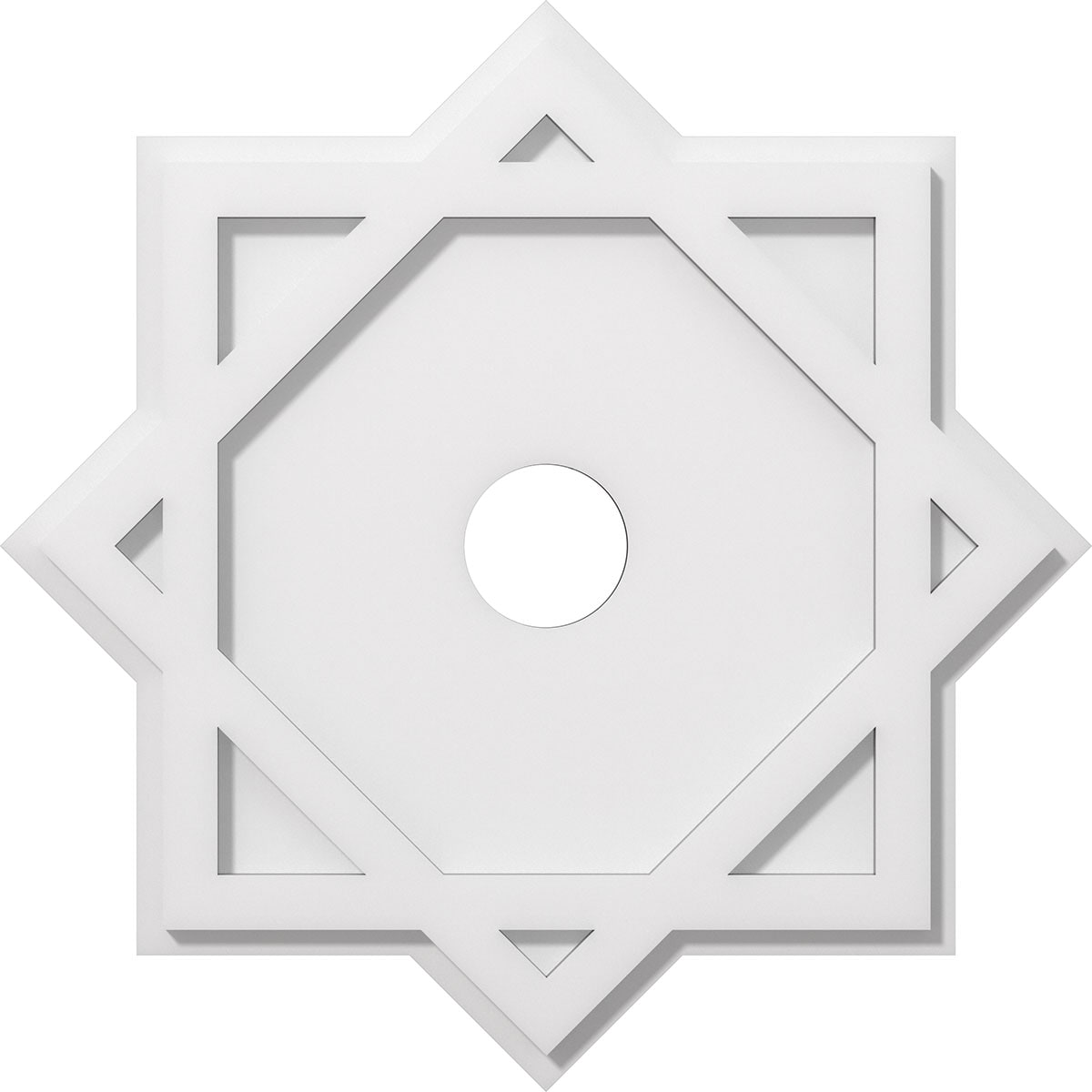 Ekena Millwork CMP20AL-03000 Axel 20-Inches W x 20-Inches L Contemporary White PVC Whole Ceiling Medallion