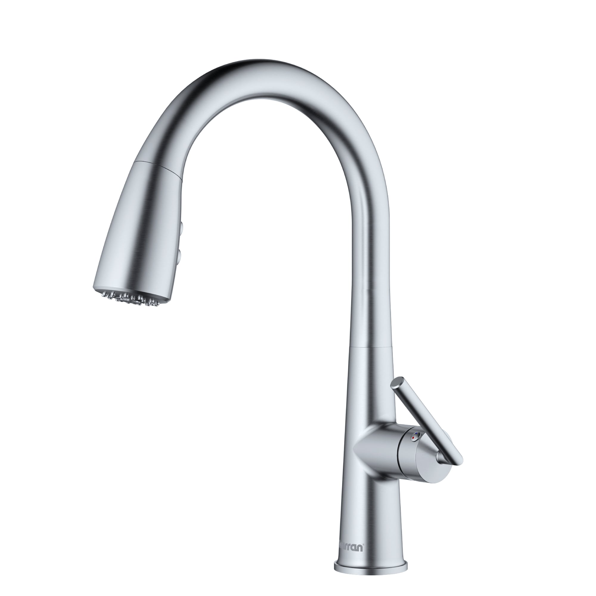Karran KKF320SS Stainless Steel Single Handle Deck-mount Pull-down Kitchen Faucet with Sprayer