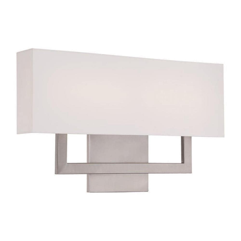 dweLED WS-13122-BN Manhattan 22-in W 1 -Light Brushed Nickel Integrated LED Wall Sconce