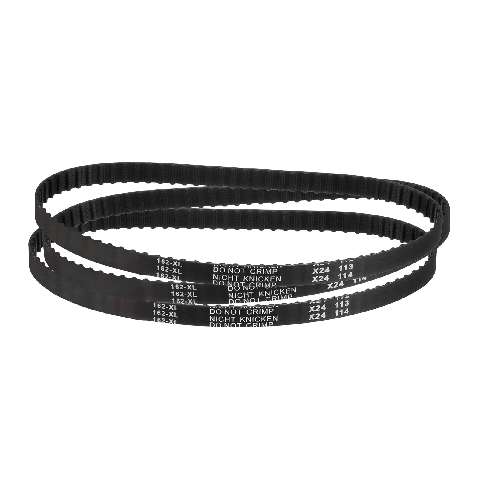 Unique Bargains - 3pcs 162XL 037 Timing Belt 81 Teeth Black Cogged Rubber Geared Belt Width 10mm ...