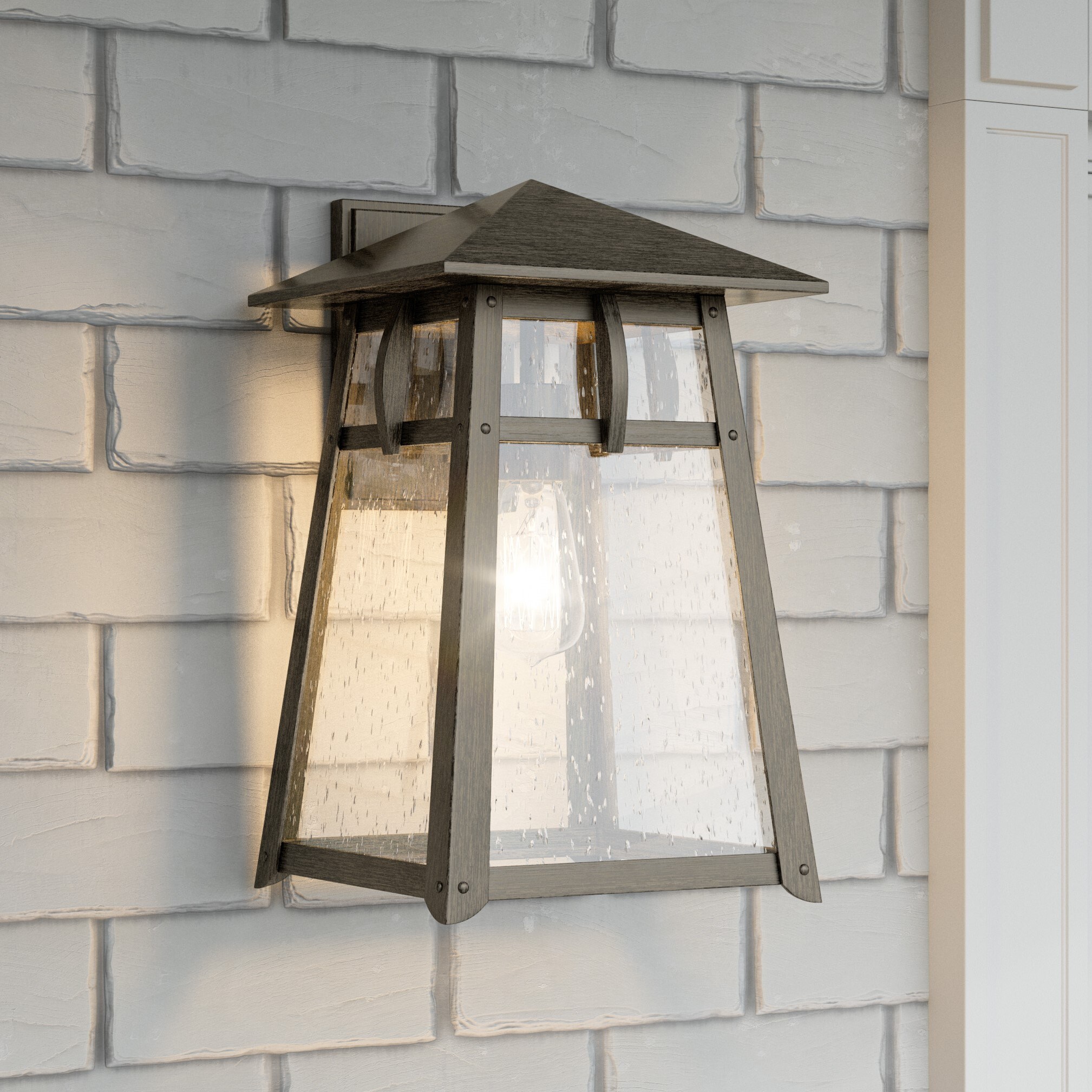 Quoizel Merle 1-Light 15.25-in H Burnished Bronze Outdoor Wall