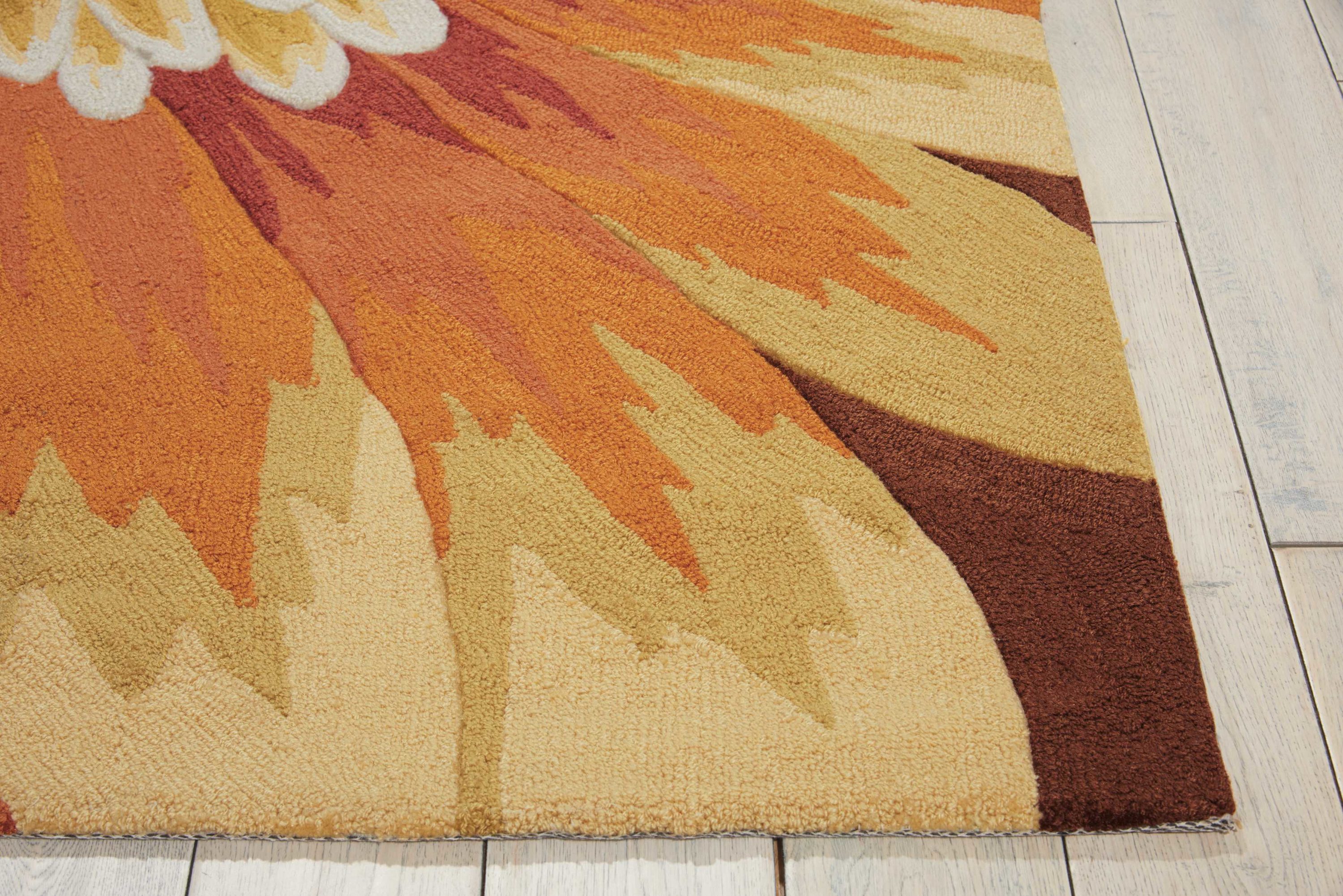 Murat Modern Orange Indoor/Outdoor Patio Rug - Lush Ambience