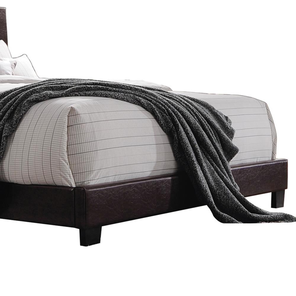 Benzara Brown Queen Wood Upholstered Bed At Lowes.com