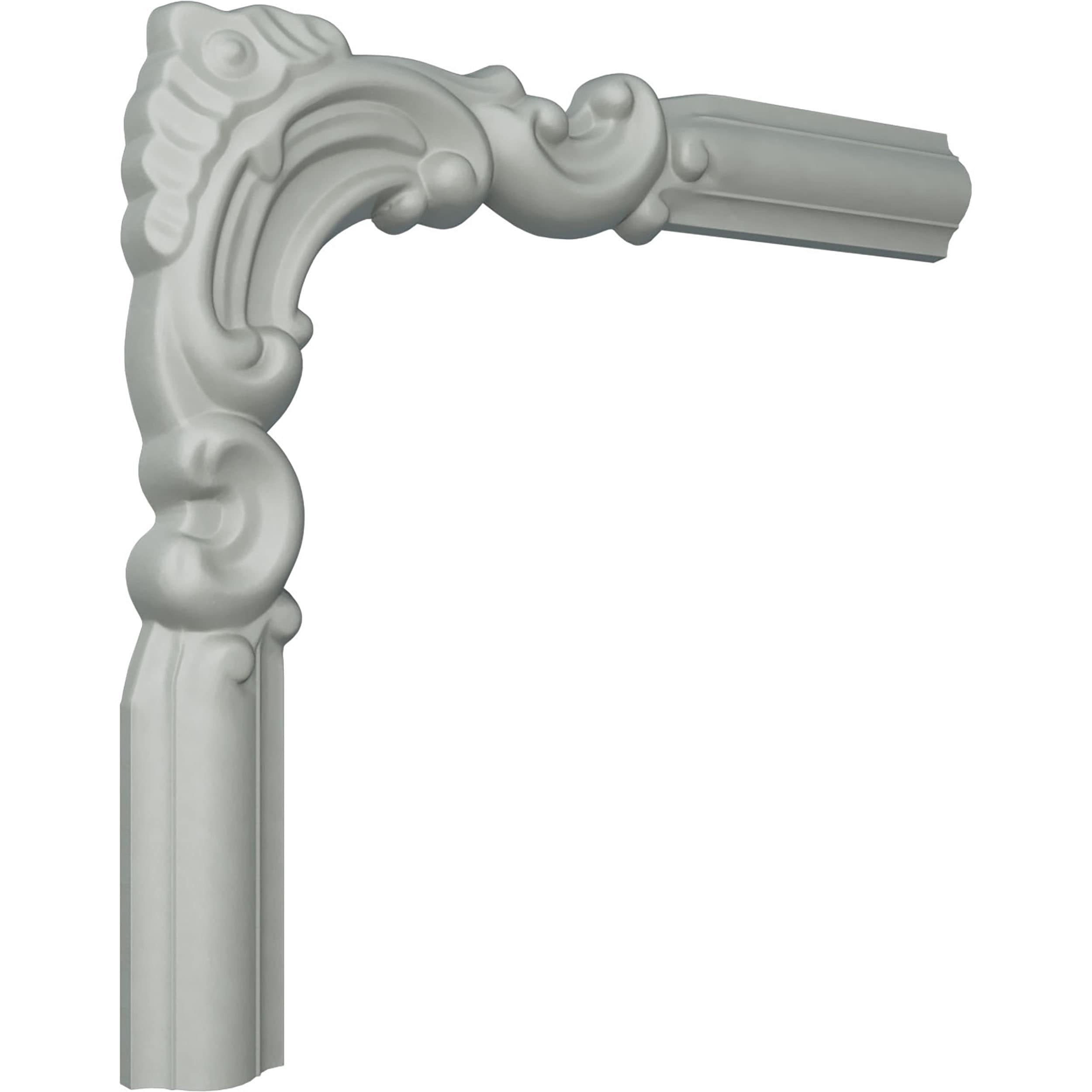 8 1/4" White Primed Urethane Panel Moulding Corner