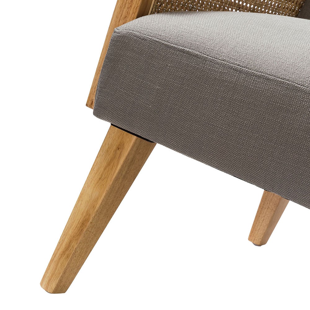 Pewter Velvet Handcrafted Accent Chair with Manufactured Wood Frame