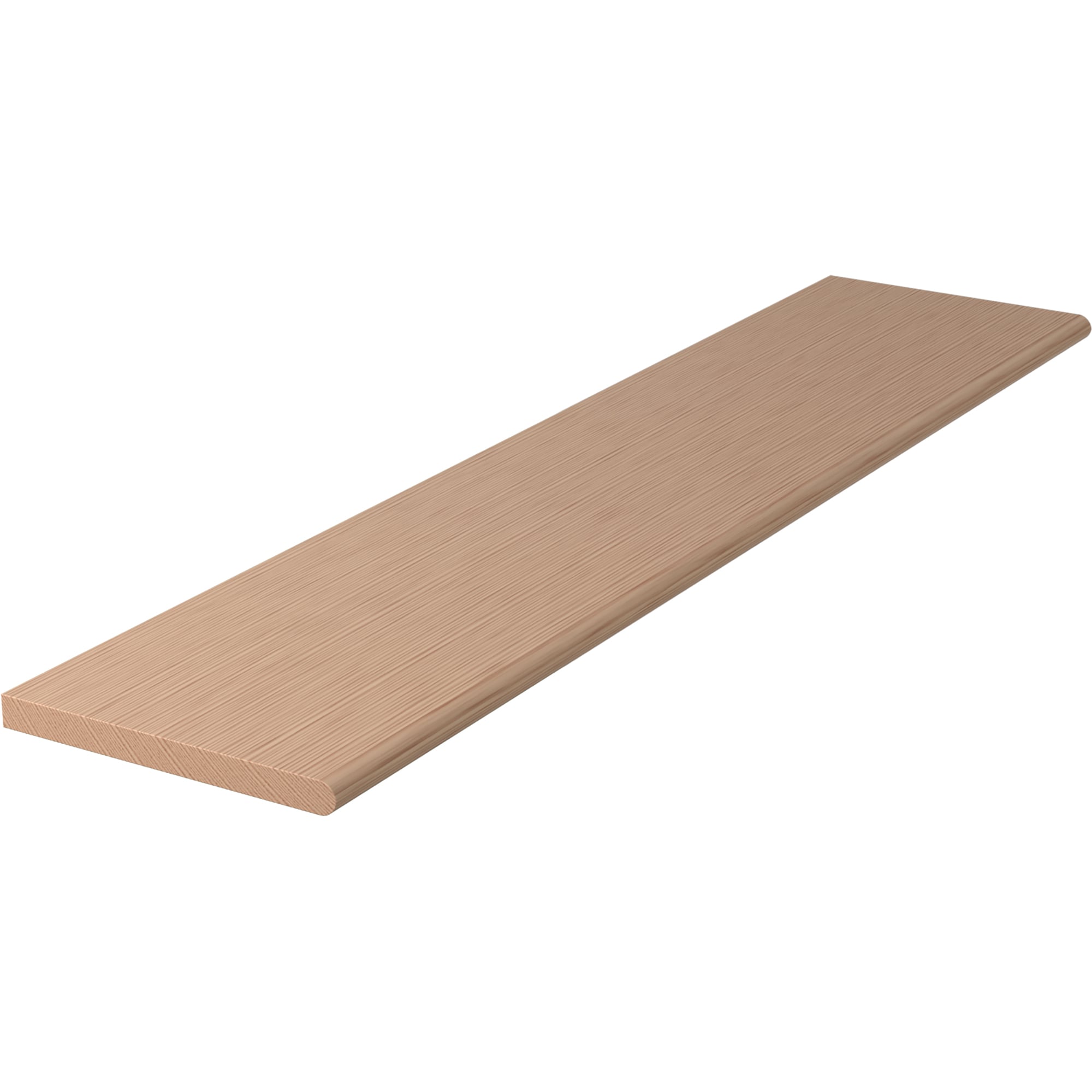L.J. Smith Stair Systems 807011X48-H 48-in x 11.5-in x 1-in Brown Hemlock No return Bullnose Stair Tread