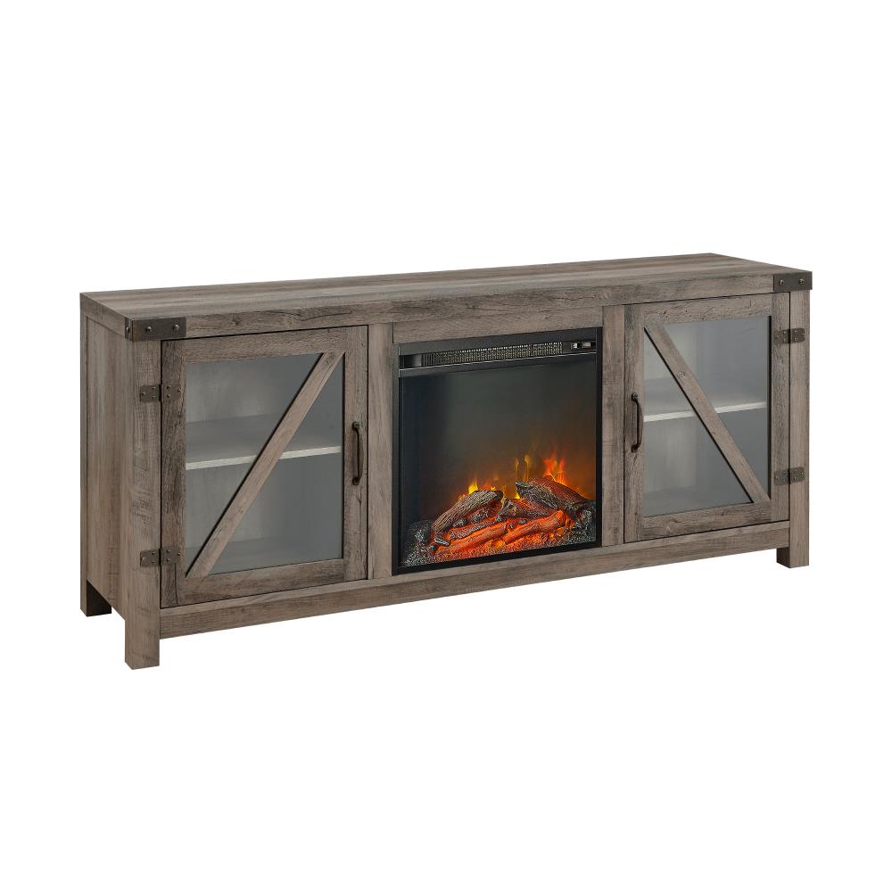 Walker Edison 58-in W Grey Wash LED Electric Fireplace LW58FPBDGDGW Uae Electronic uaeelectronic.com