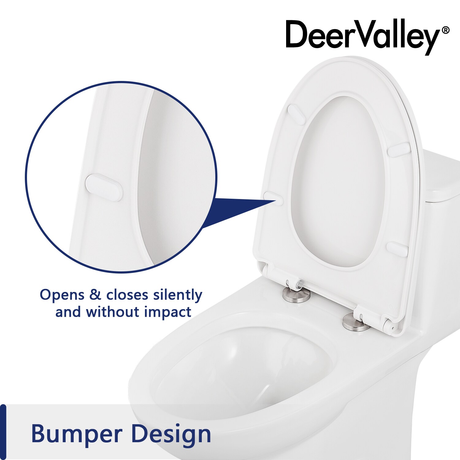White Ceramic Elongated Dual Flush One-Piece Toilet