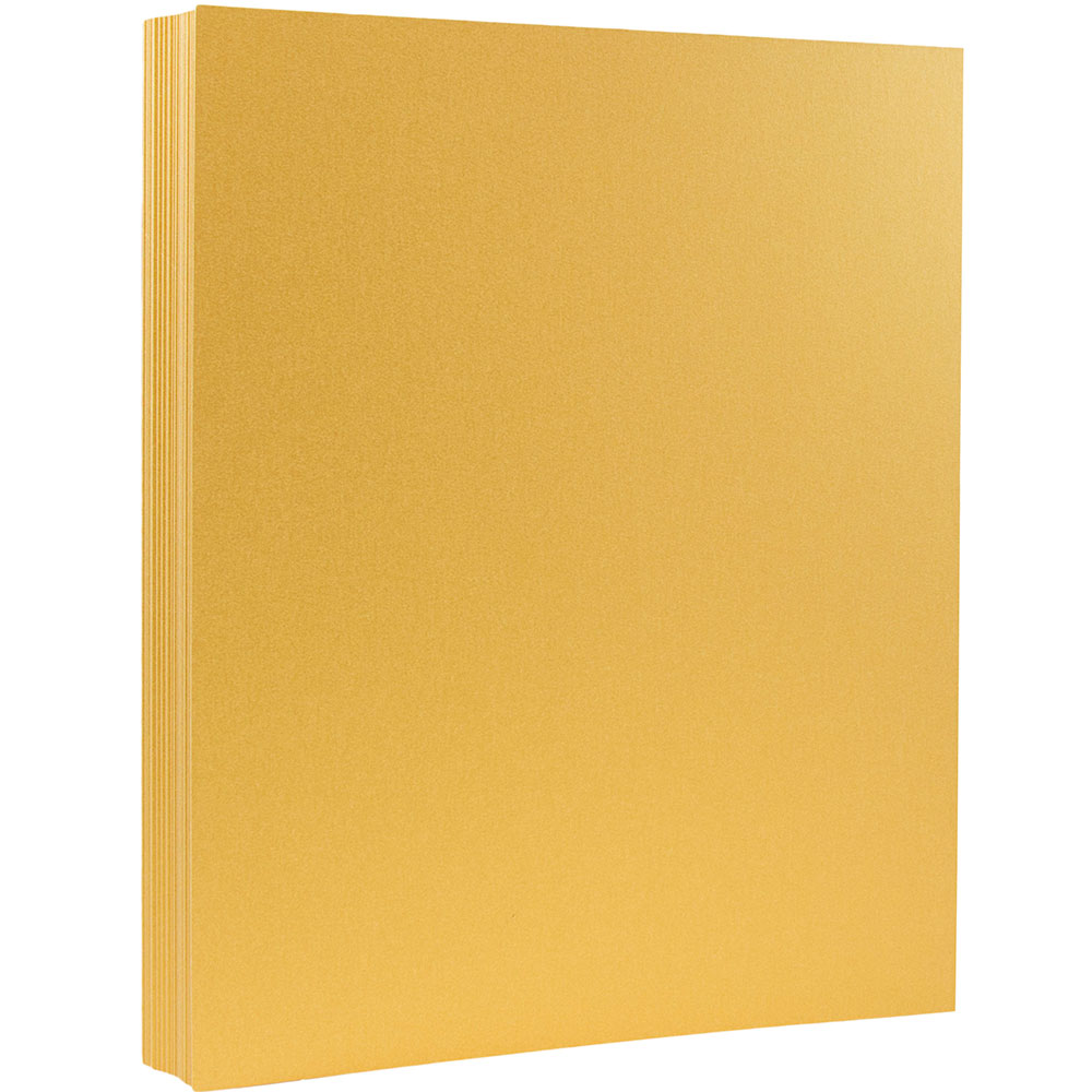 8 1/2 x 11 Cardstock Gold Metallic 50 Qty for Business Weddings Invitations 