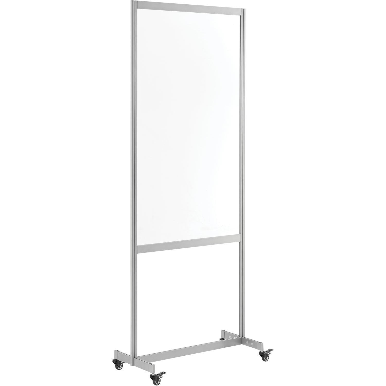 Global Industrial 695869 #153; Clear Mobile Divider Acrylic  30-inW x 75-inH