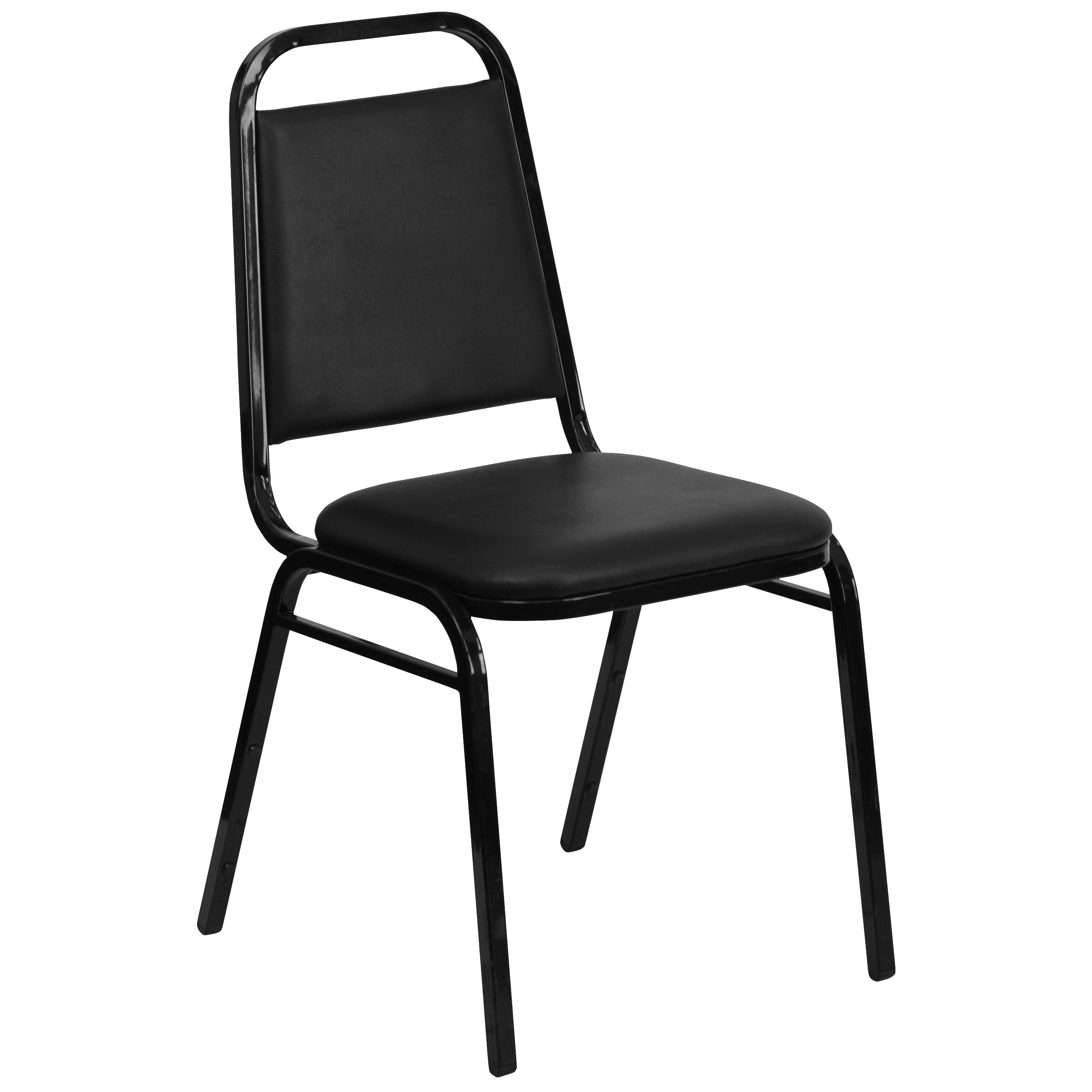 Flash Furniture Modern Black Vinyl/Black Frame Vinyl Accent Chair #812581019193