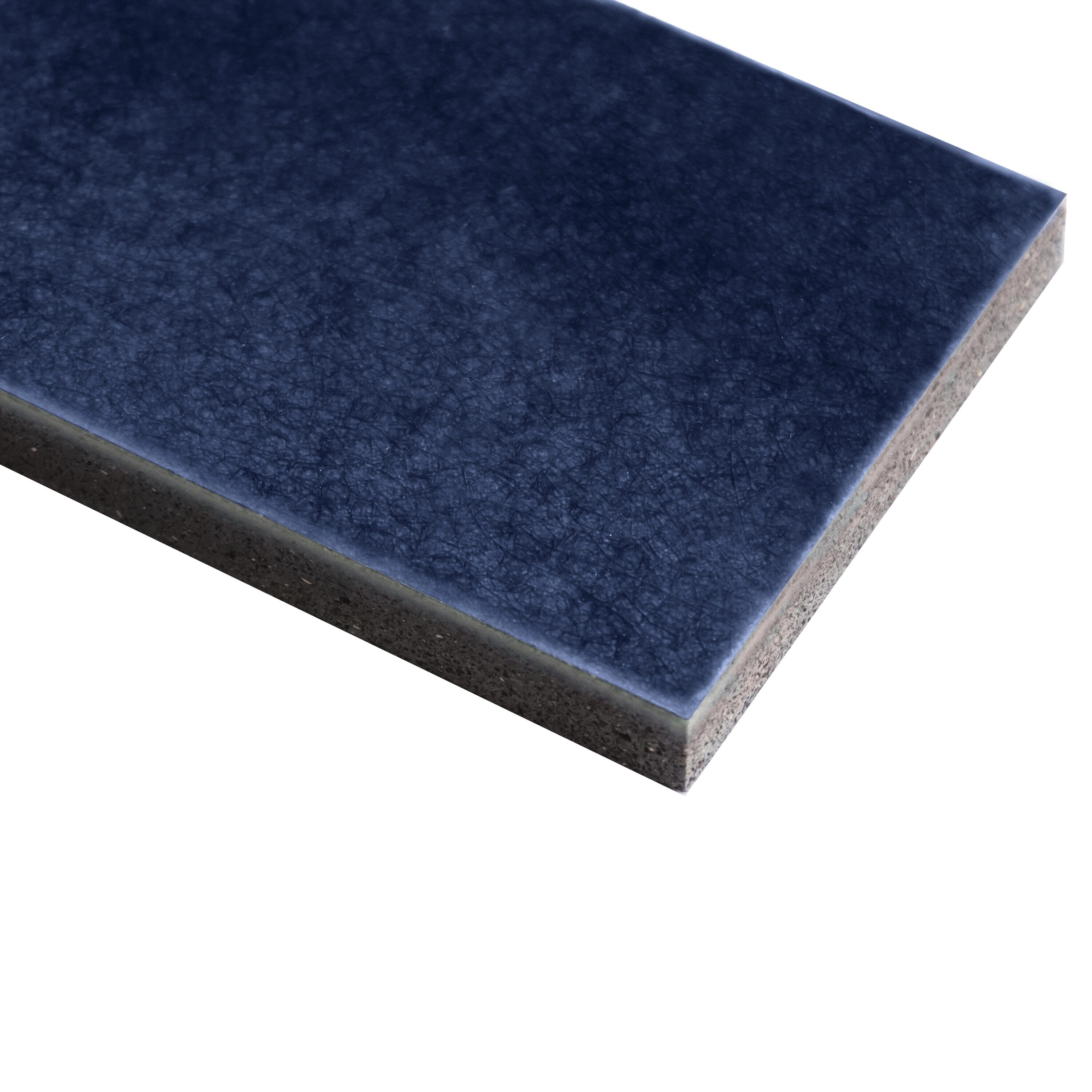 Artmore Tile (Sample) ColorBrick Blue Jean 2-in x 8-in Glossy Basalt Stone  Look Thinset Mortar Floor and Wall Tile in the Tile Samples department at