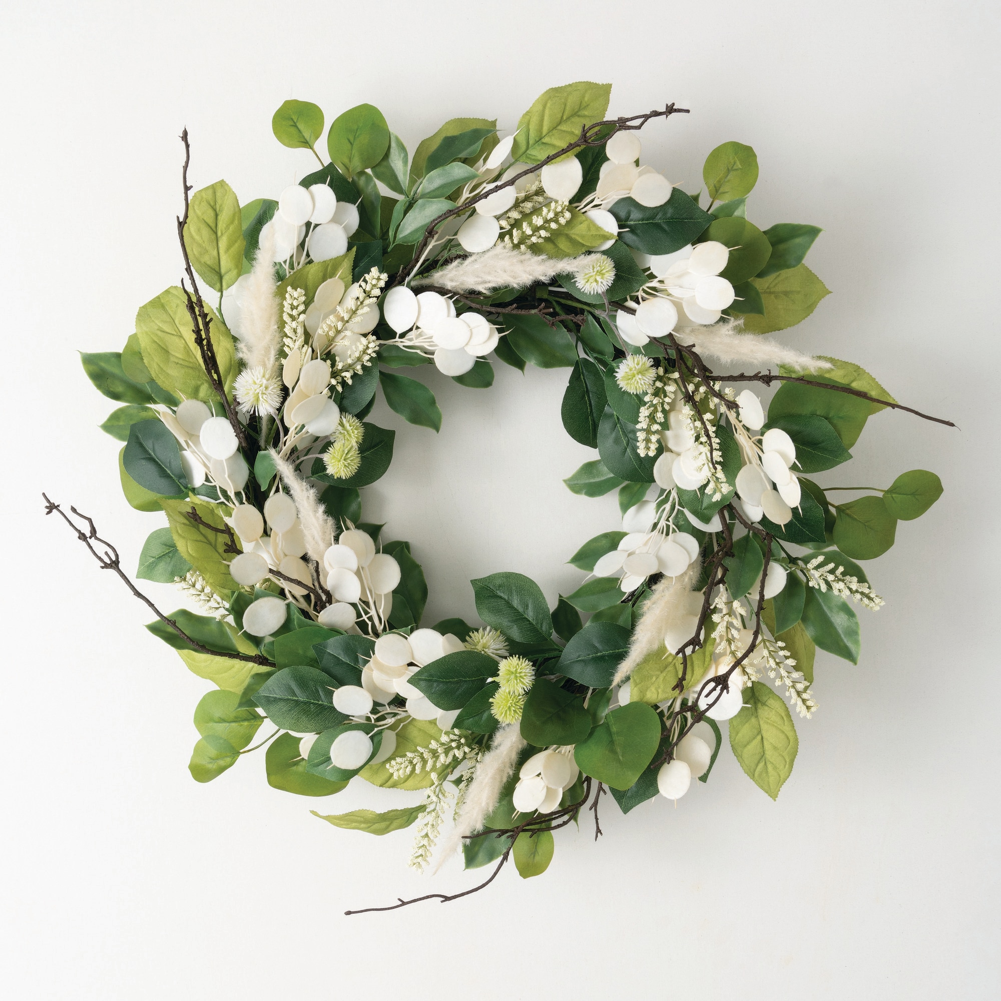 Sullivans SDWR 27-Inches Cream Indoor Hanging Wreath Artificial wreath