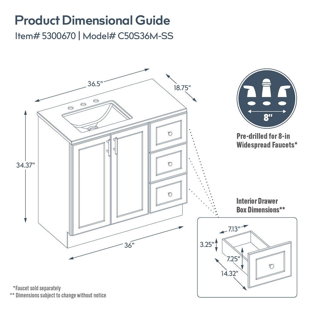 Style Selections C50S36M-SS Bath-Vanity-Combo - View #4