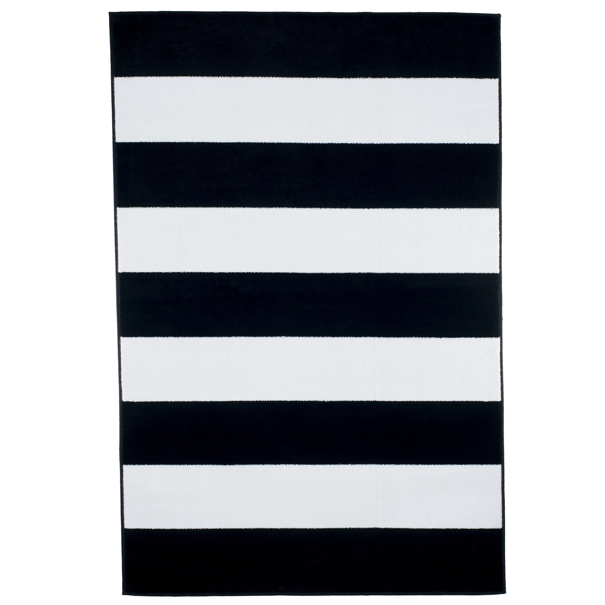 Hastings Home 5 x 7 Black and white Indoor Stripe Area Rug at Lowes.com