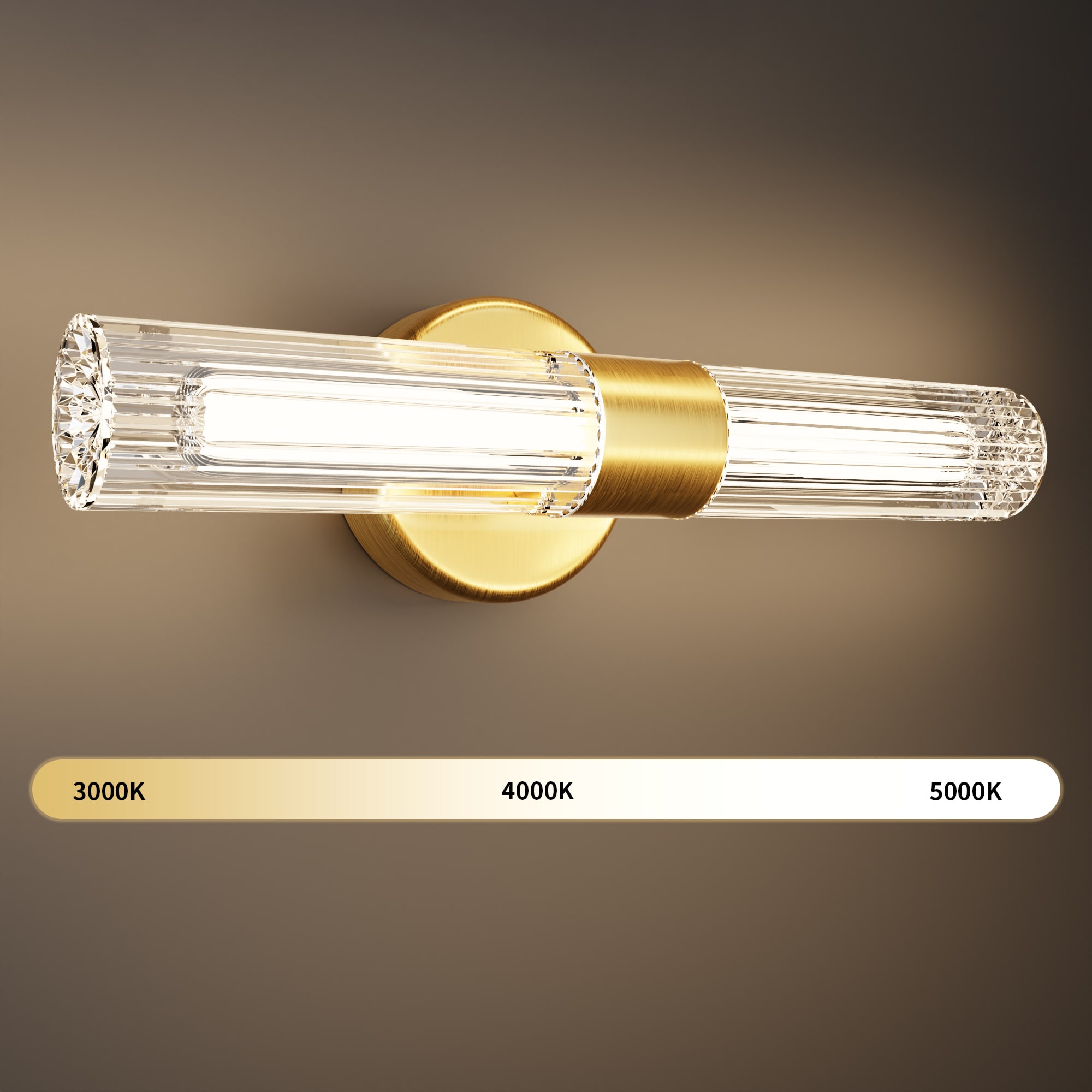 ExBrite EXVL114GXX 13.78-in 1 -Light Brushed Gold Integrated LED Modern/contemporary Vanity light