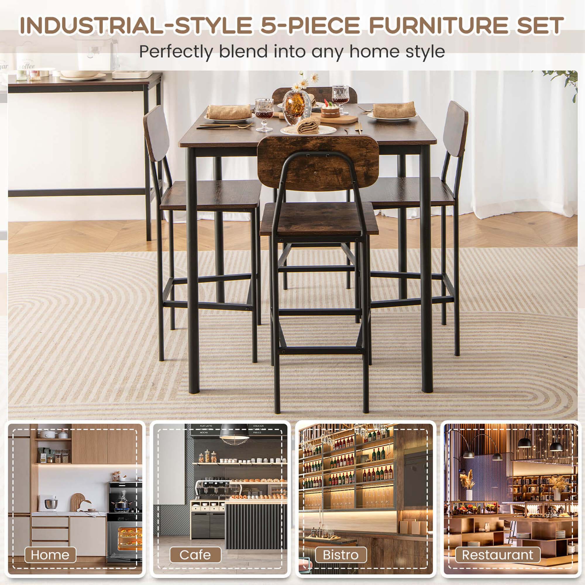 Goplus HCST00102 Dining-Sets - View #9